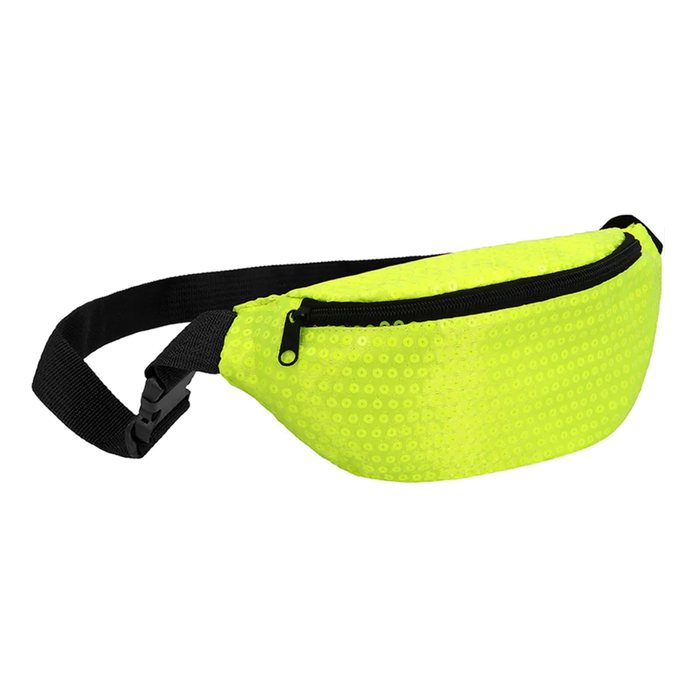 Midjeväska Paljetter Neongul UV - One size | Hem - Maskerad - Tillbehör - Maskeradväskor | Maskeradspecialisten