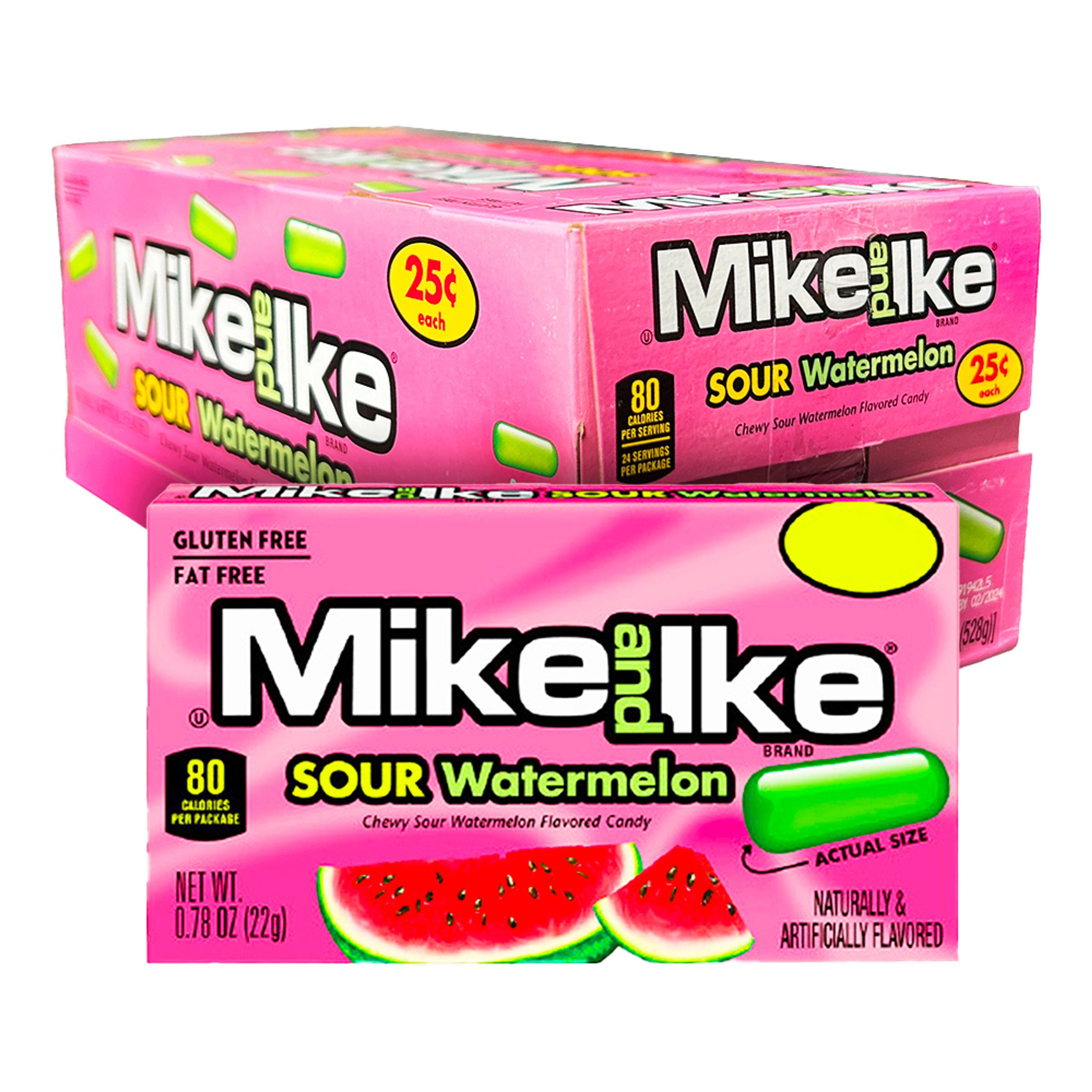 Mike and Ike Sour Watermelon Storpack - 24-pack