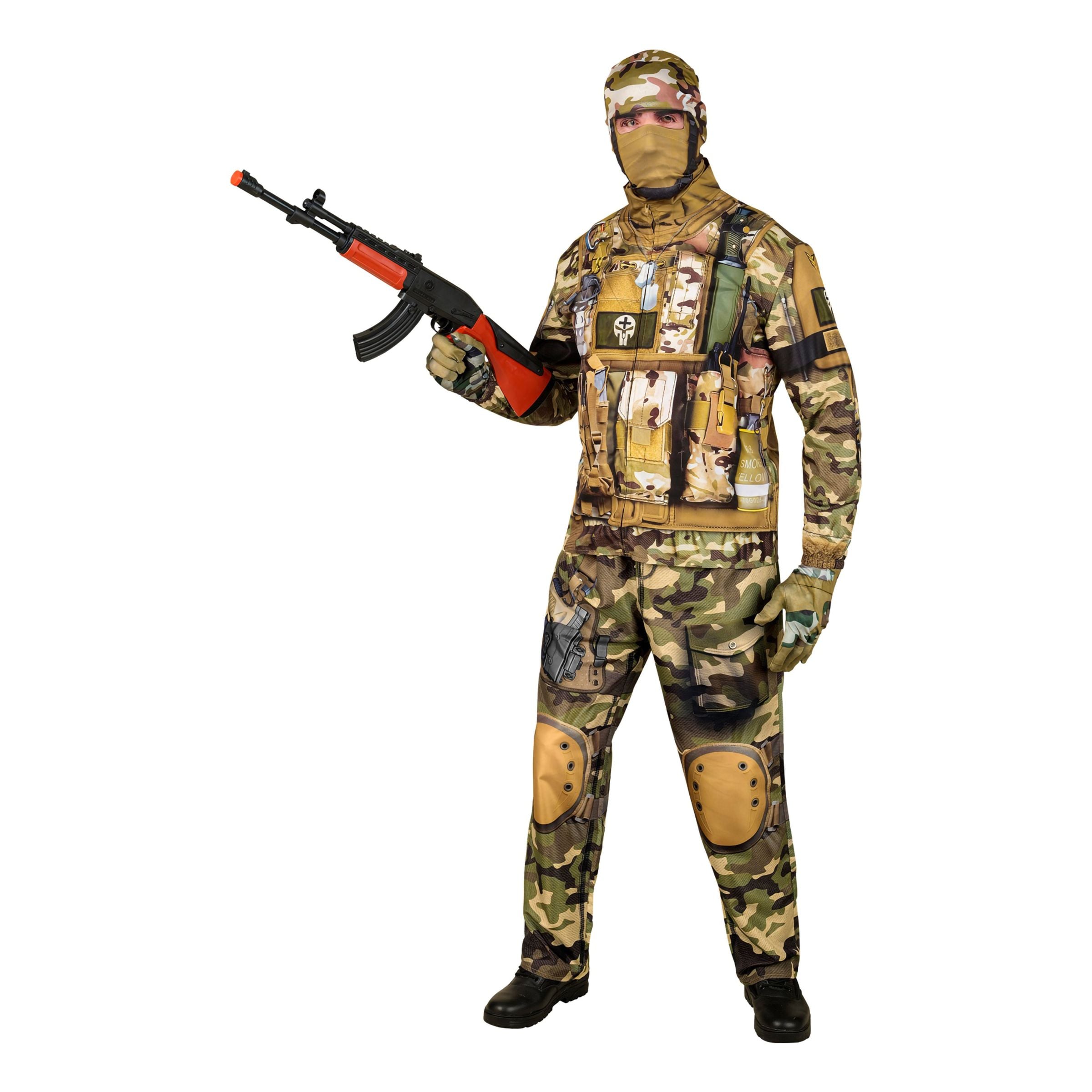 Militär Kamouflage Maskeraddräkt - Small | Hem - Maskerad - Maskeraddräkter - Herrdräkter | Maskeradspecialisten