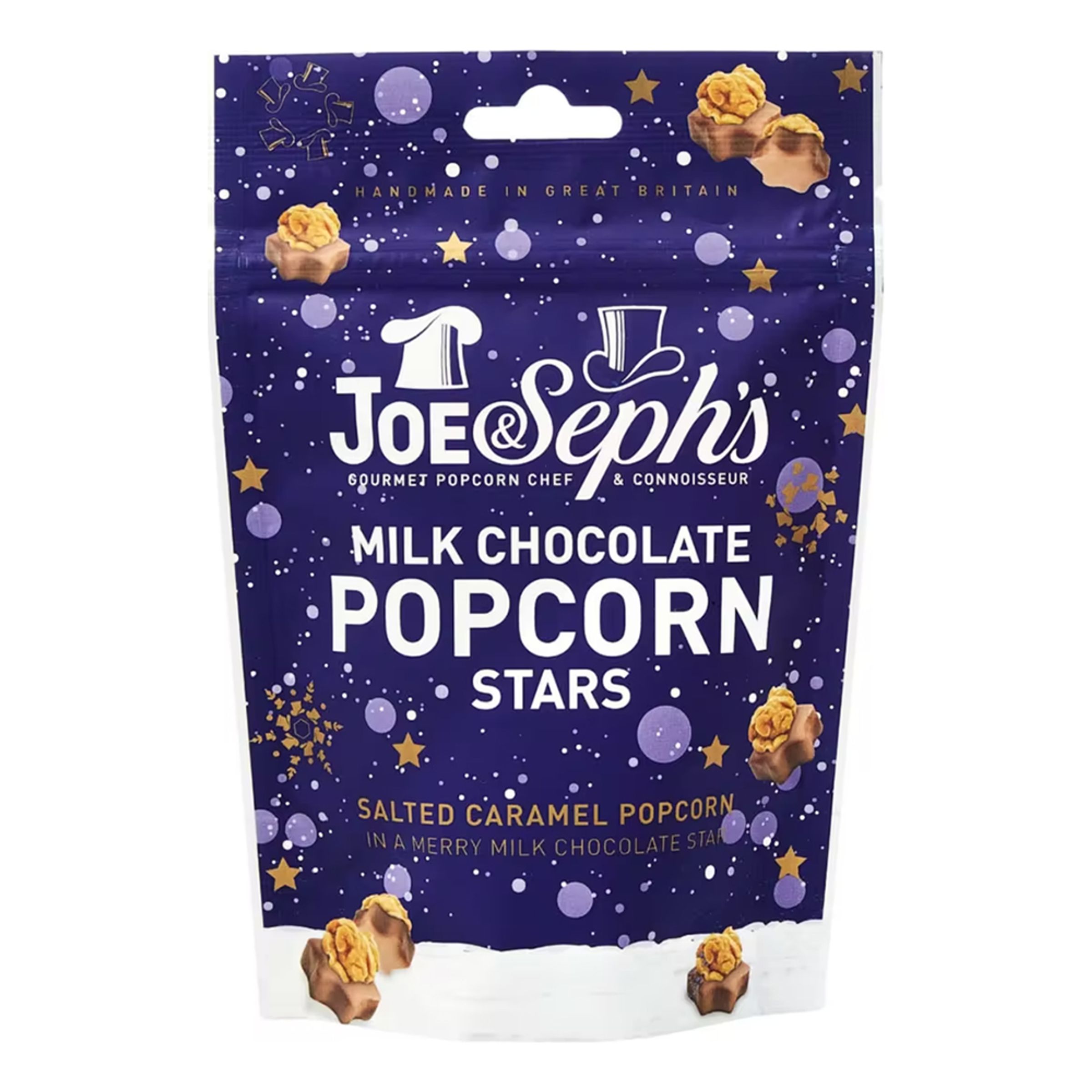 Läs mer om Milk Chocolate Popcorn Star Bites - 63 gram