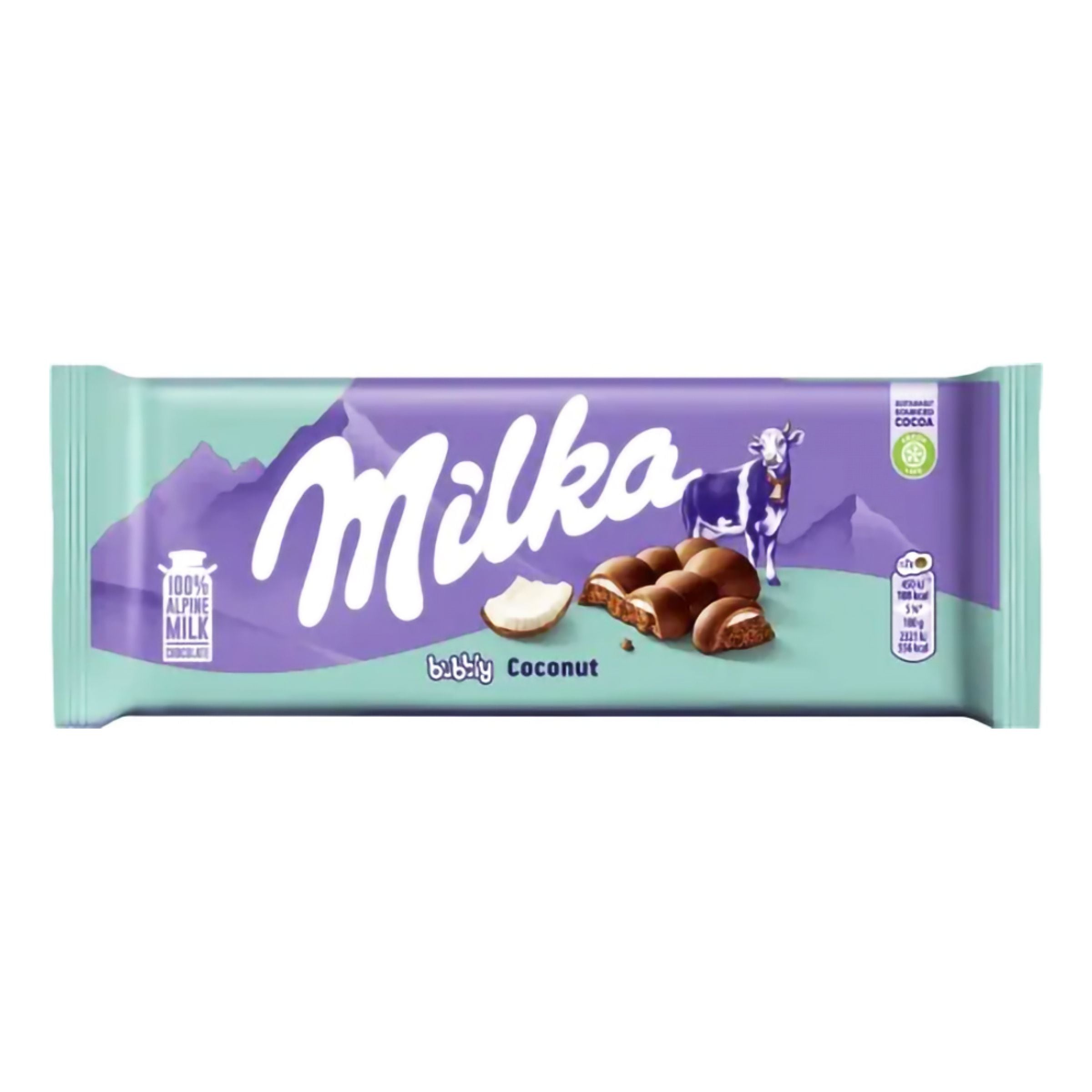 Milka Mjölkchokladkaka Bubbly Coconut - 97 g | Hem - Godis & Läsk - Godis - Choklad | Maskeradspecialisten