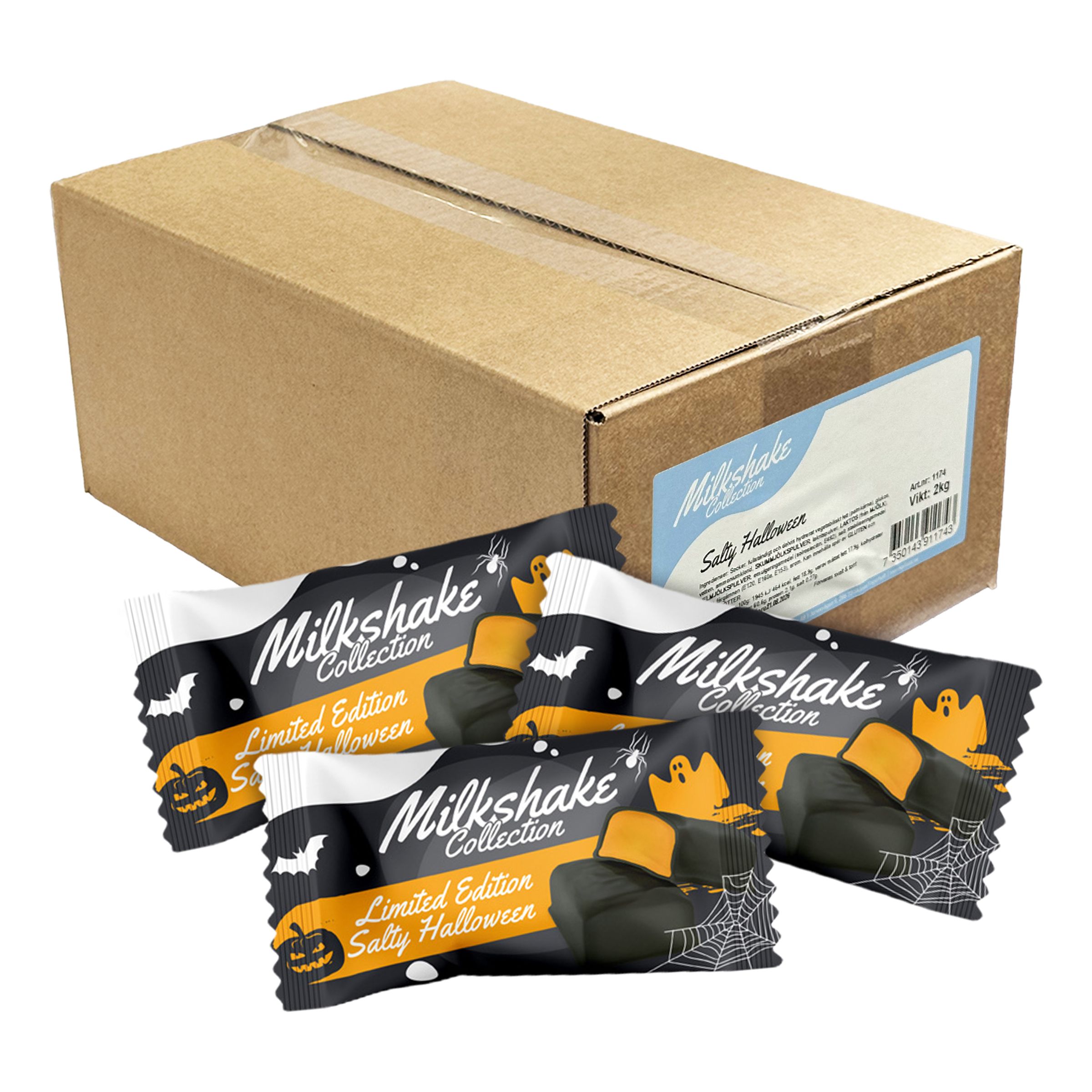 Milkshake Salty Halloween Limited Edition Storpack - 2 kg | Hem - Godis & Läsk - Godis - Lakrits | Party Outlet