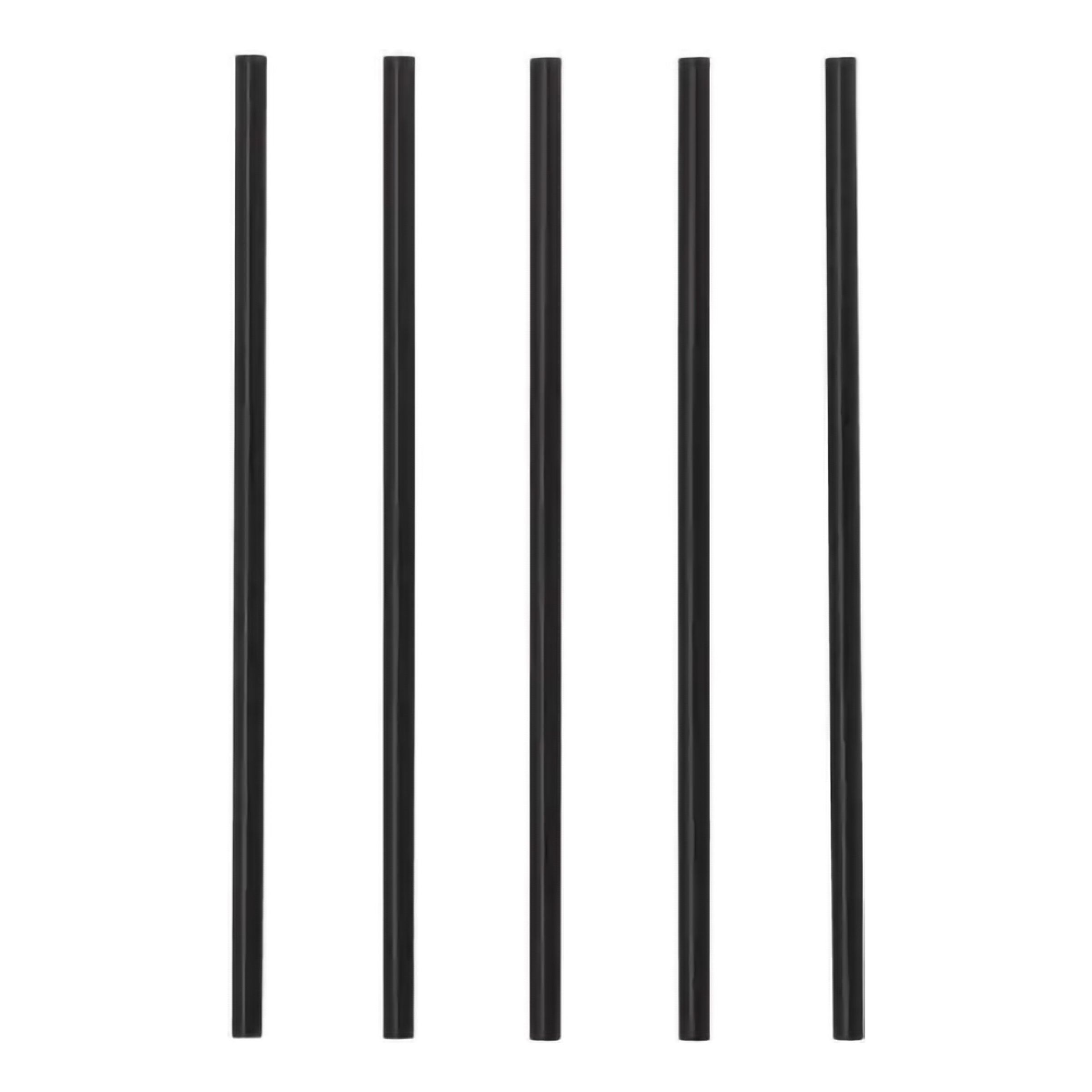 Milkshakesugrör i Plast Svart - 100-pack | Hem - Teman - Färger - Svart | Maskeradspecialisten