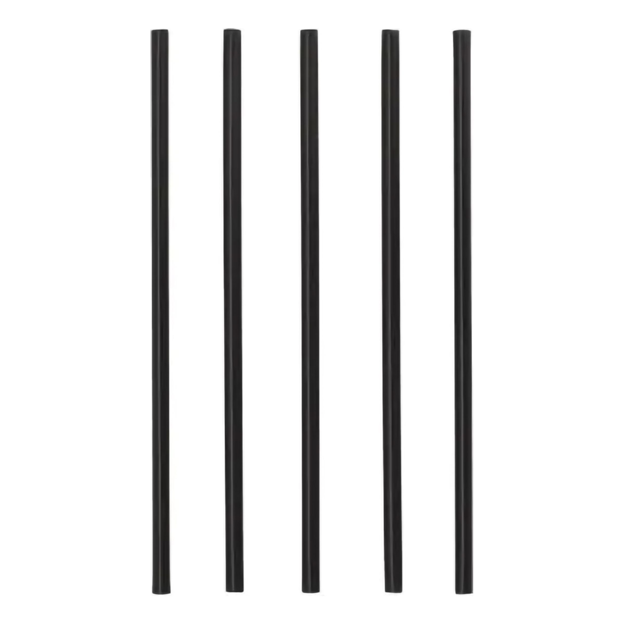 Milkshakesugrör i Plast Svart - 100-pack | Hem - Teman - Färger - Svart | Maskeradspecialisten