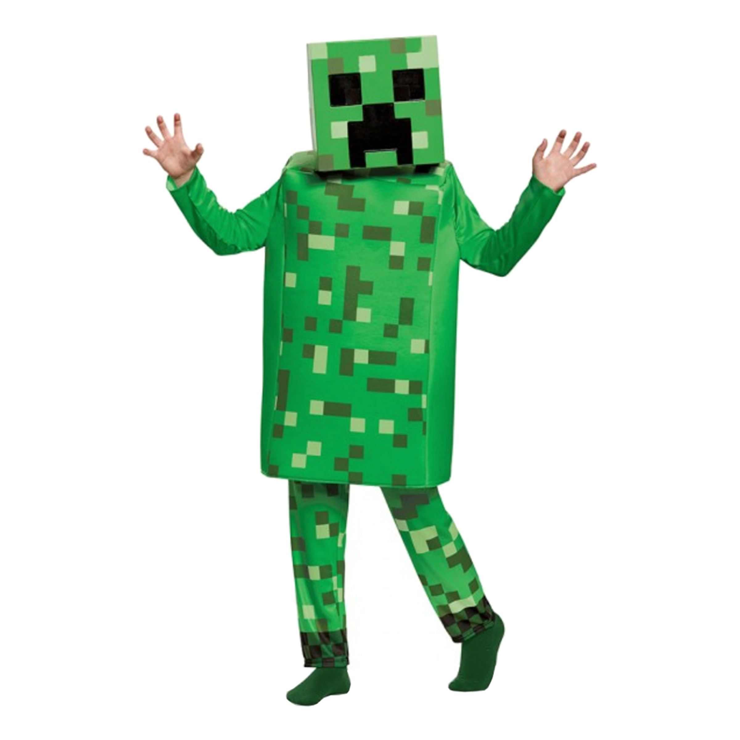 Läs mer om Minecraft Creeper Deluxe Barn Maskeraddräkt - Large