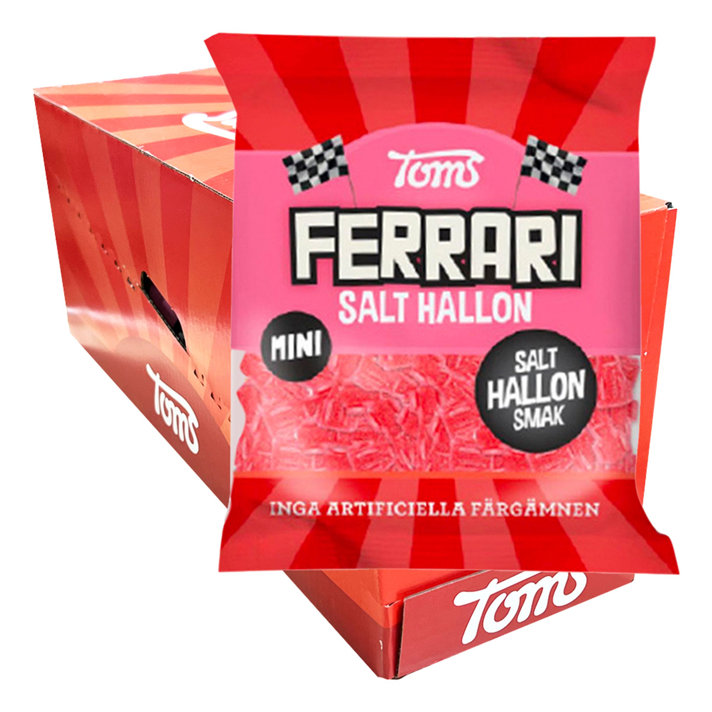 Mini Ferrari Salt Hallon Storpack - 15-pack