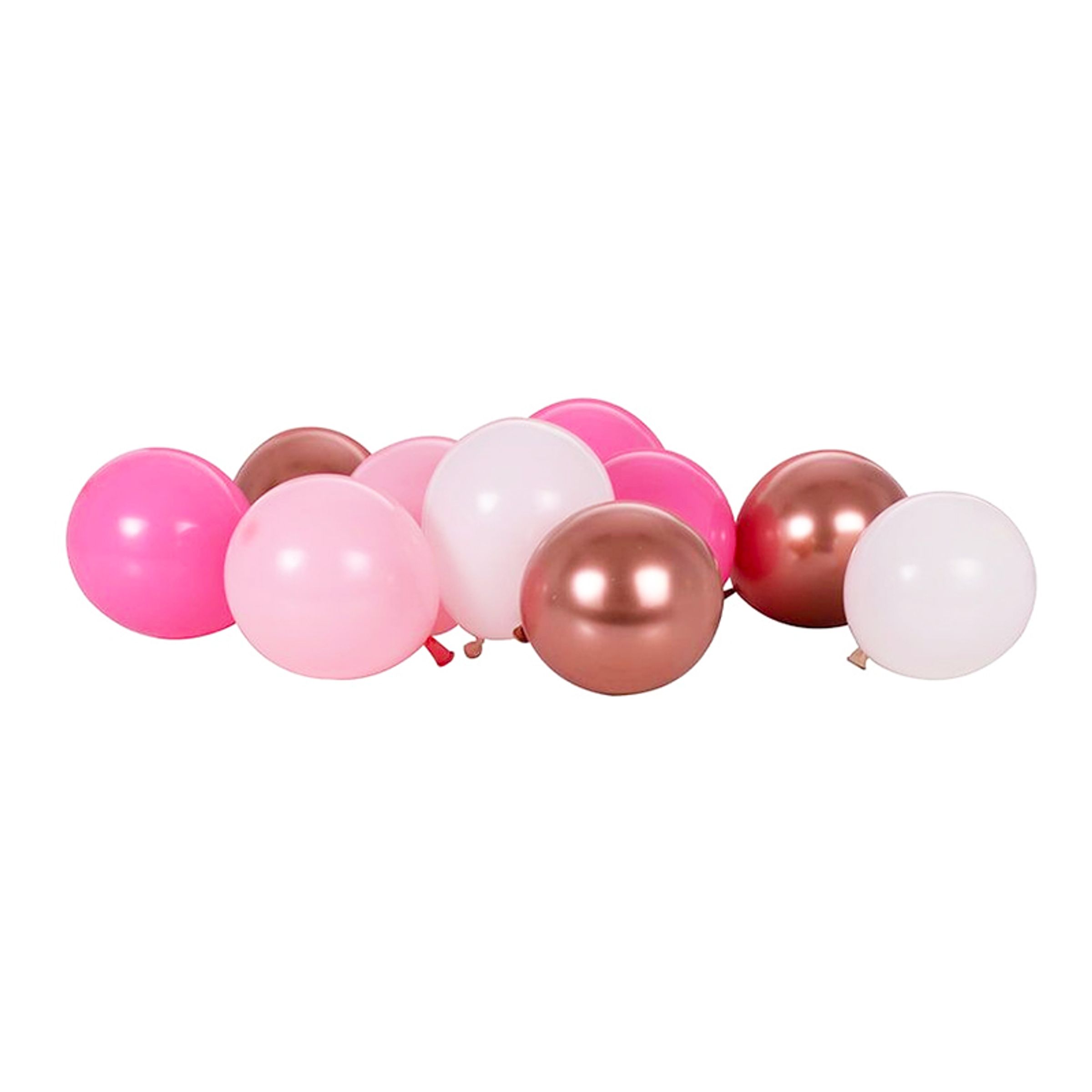 Läs mer om Miniballonger Rosa/Roséguld Mix - 40-pack