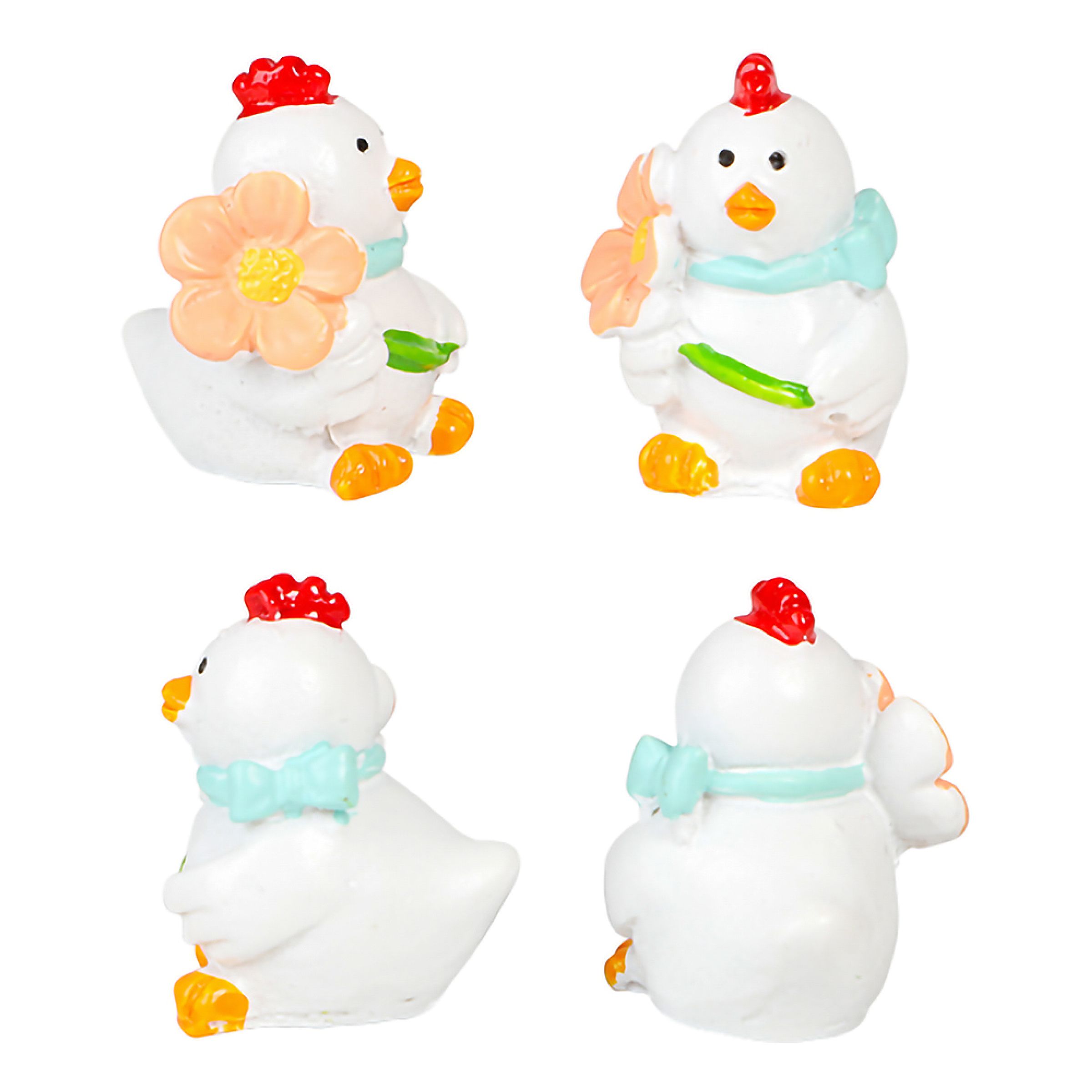 Minidekorationer Hönor - 4-pack | Hem - Teman - Högtider - Påsk | Maskeradspecialisten