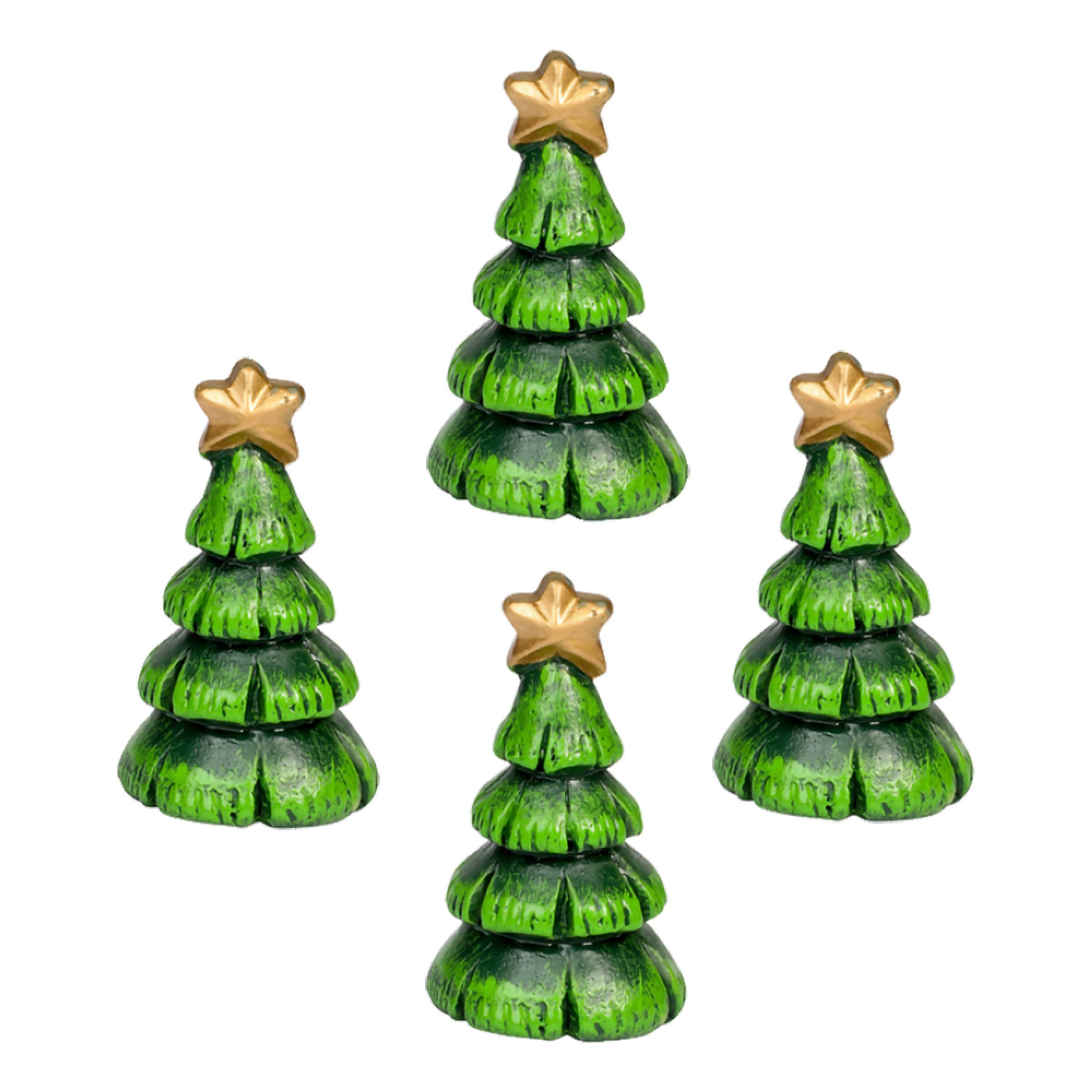 Minidekorationer Julgranar - 4-pack | Hem - Festartiklar - Festdekoration - Julpynt | Party Outlet