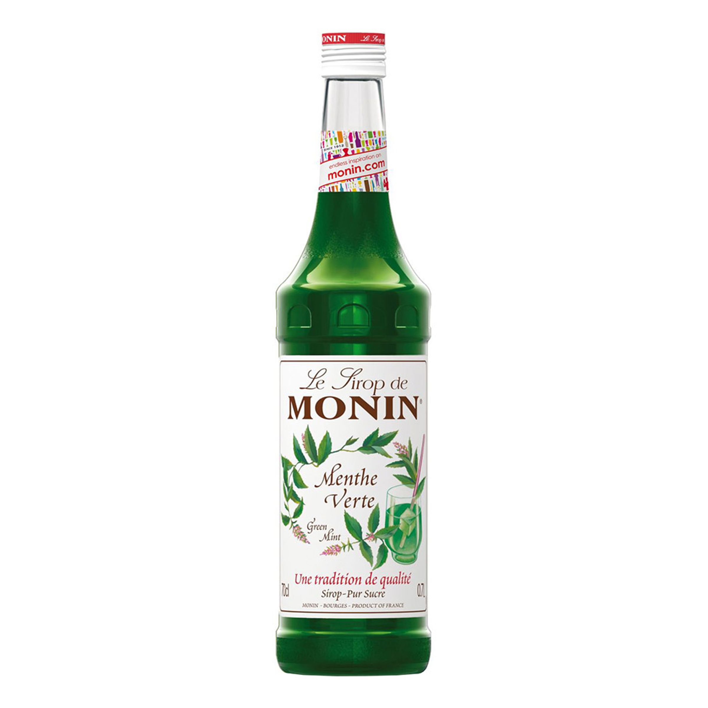 Läs mer om Monin Green Mint Syrup - 70 cl