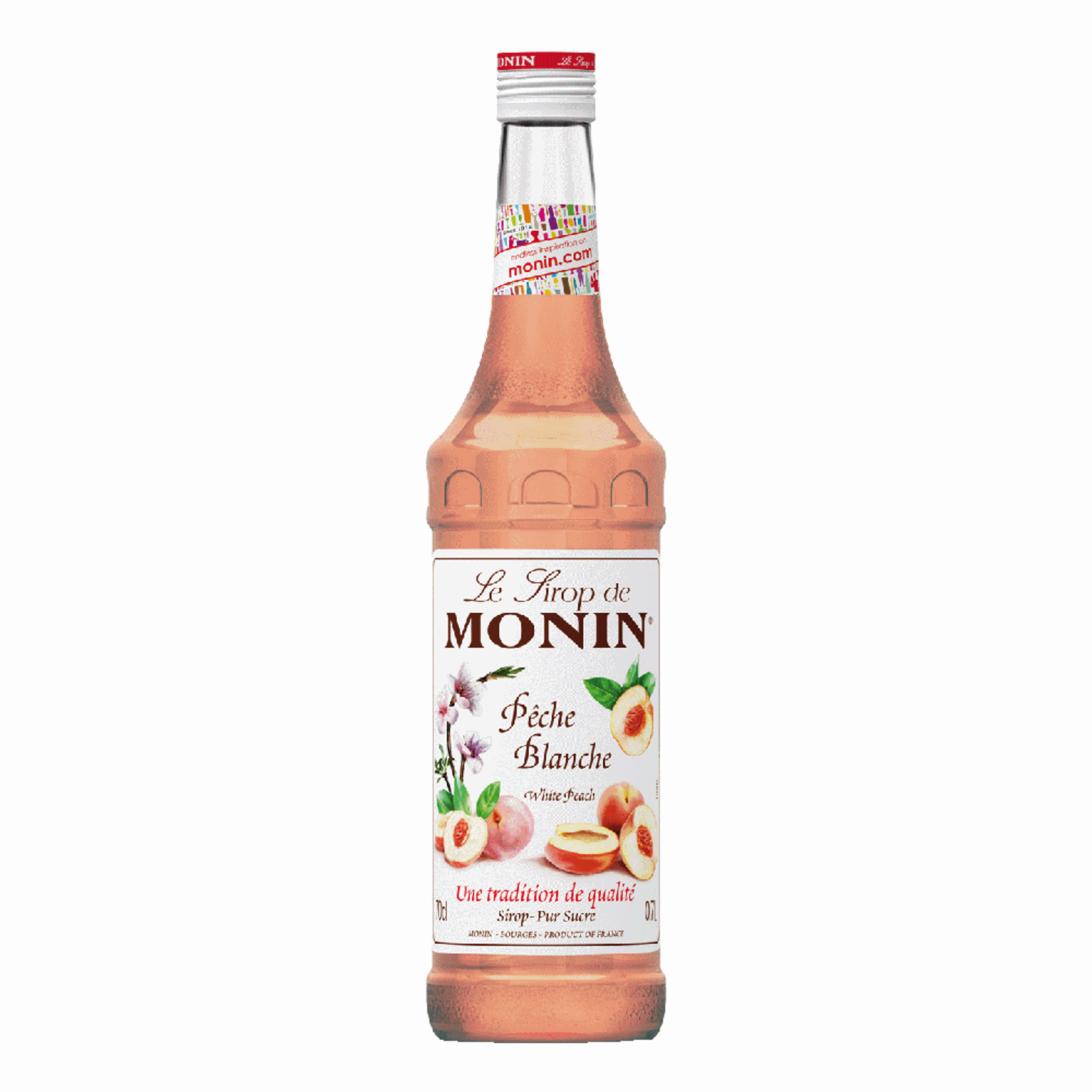 Läs mer om Monin White Peach Syrup - 70 cl