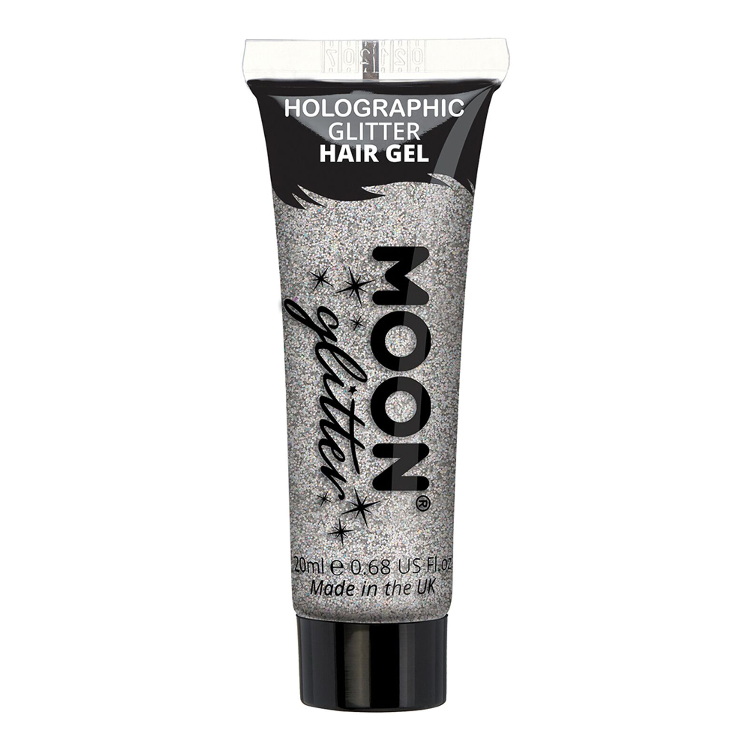 Läs mer om Moon Creations Holographic Glitter Hair Gel - Silver