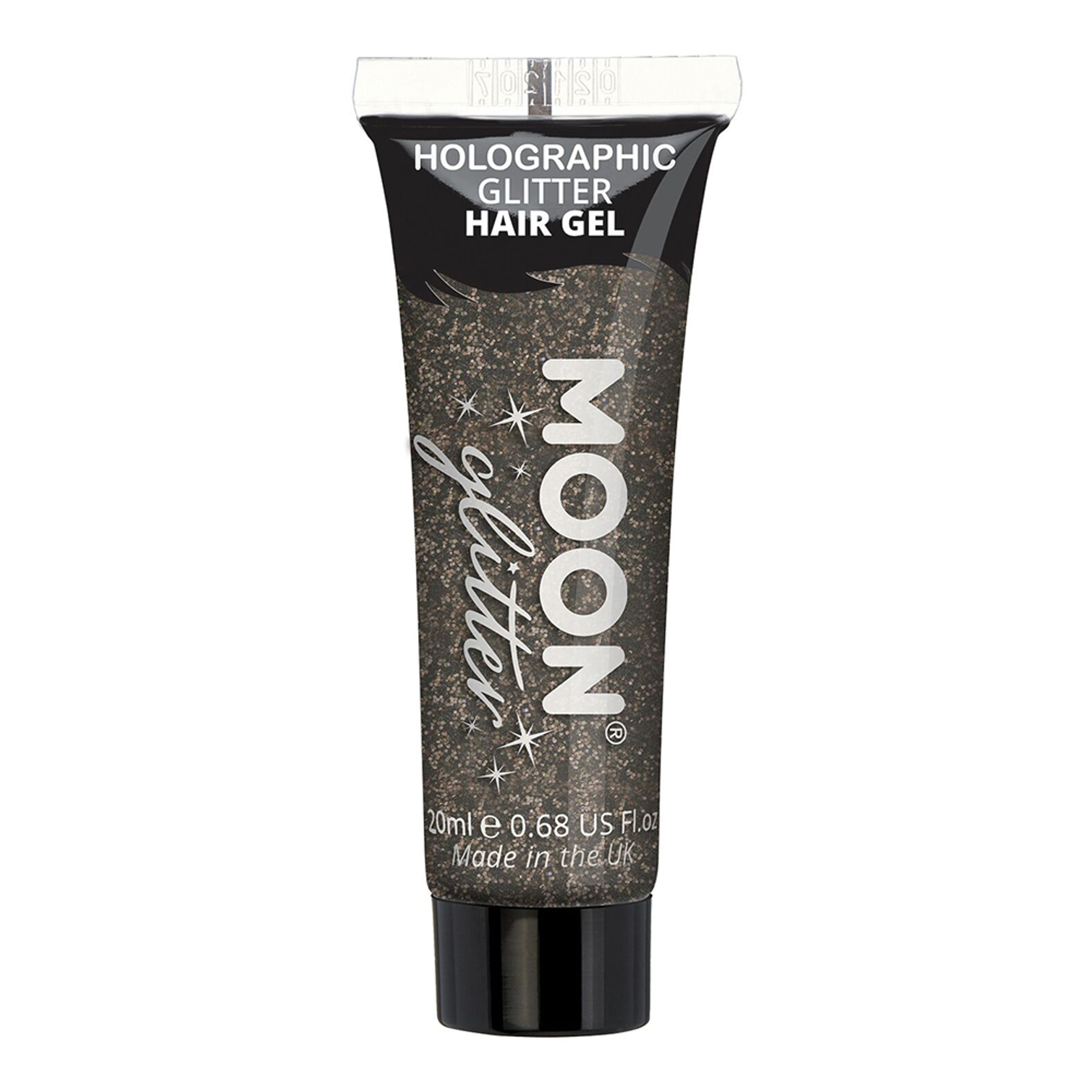 Moon Creations Holographic Glitter Hair Gel - Svart