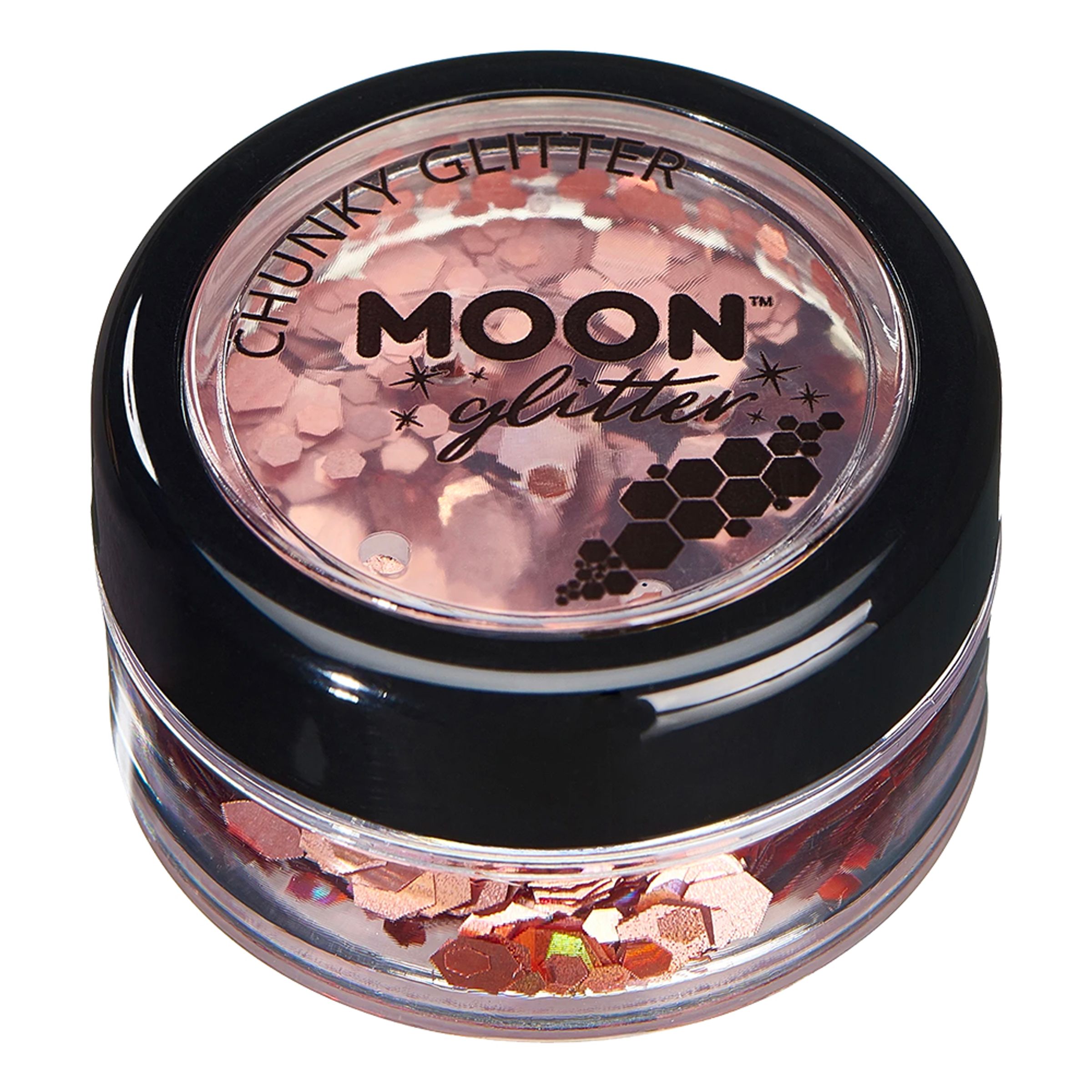 Moon Creations Holographic Chunky Glitter - Roséguld