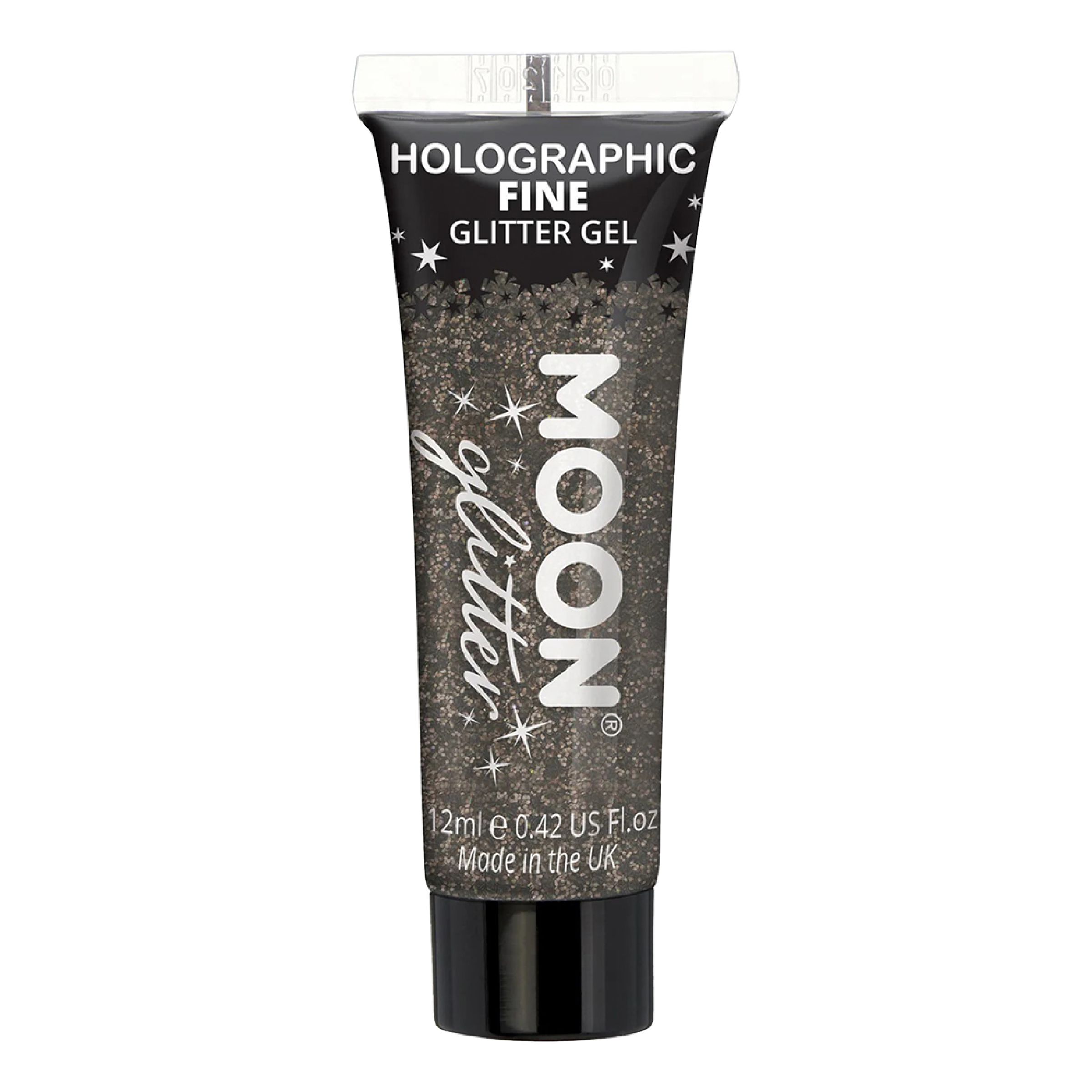 Moon Creations Holographic Fine Glitter Gel - Svart | Hem - Teman - Festteman - Blacklightfest | Party Outlet
