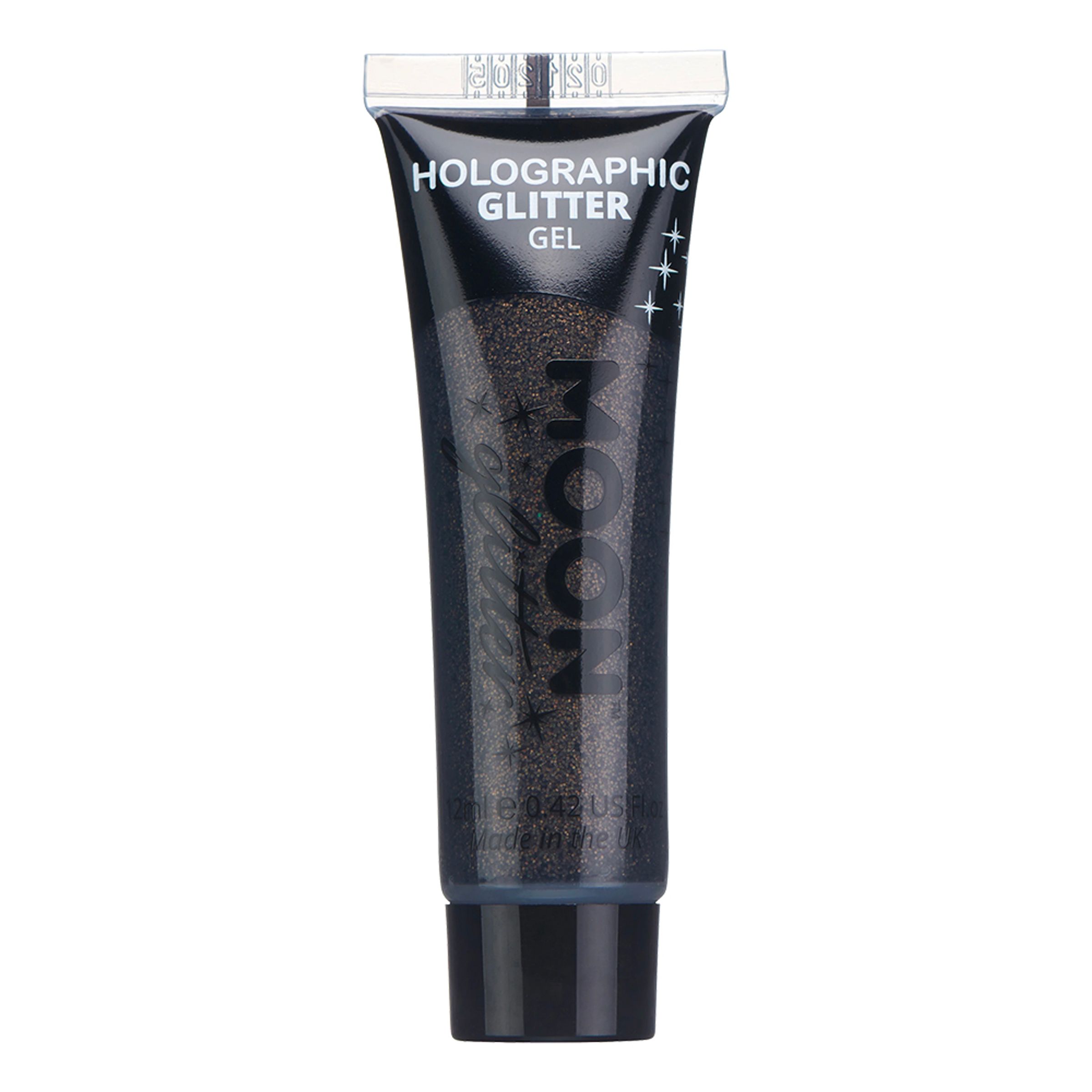 Moon Creations Holographic Fine Glitter Gel - Svart | Hem - Teman - Festteman - Blacklightfest | Party Outlet