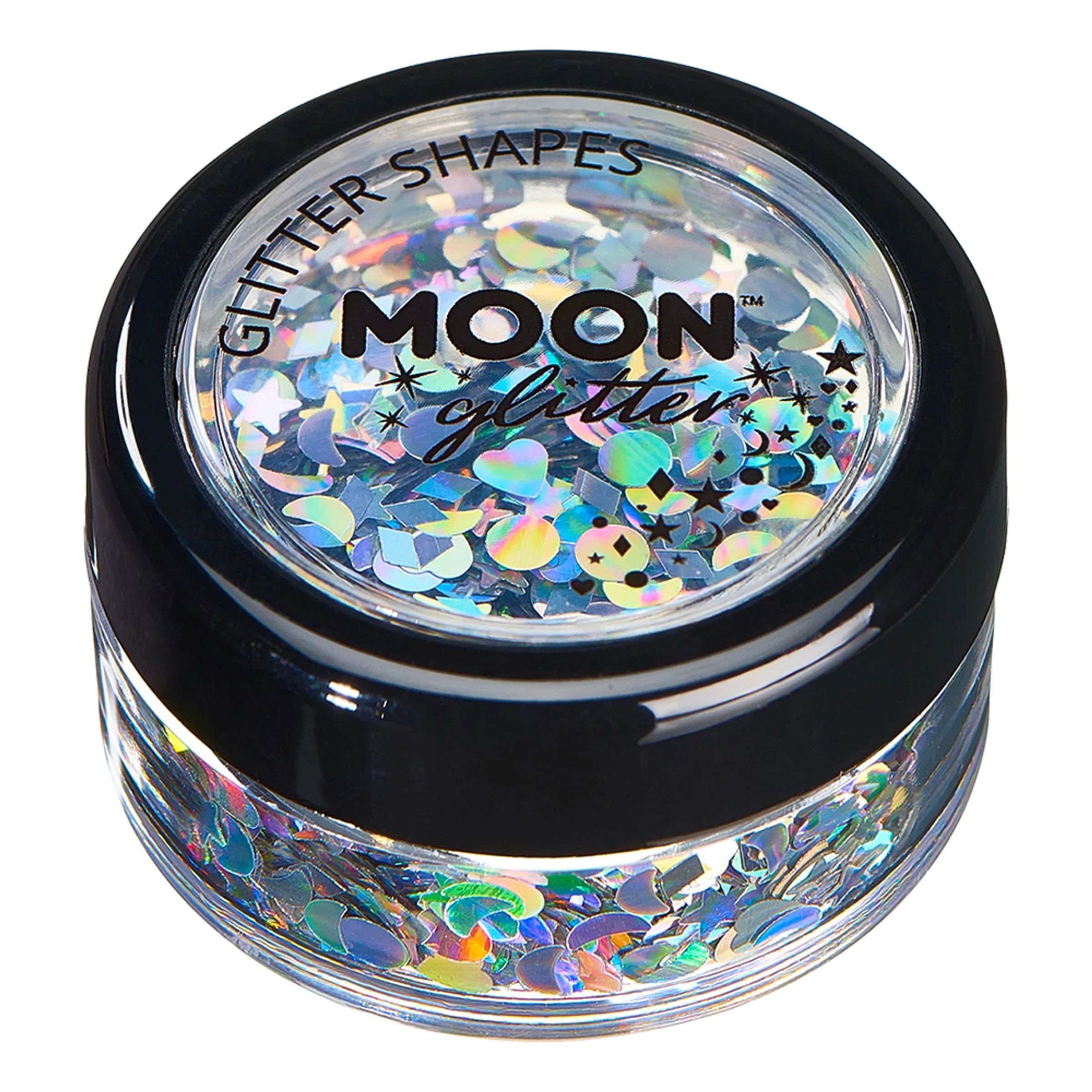 Moon Creations Holographic Glitter Shapes - Silver