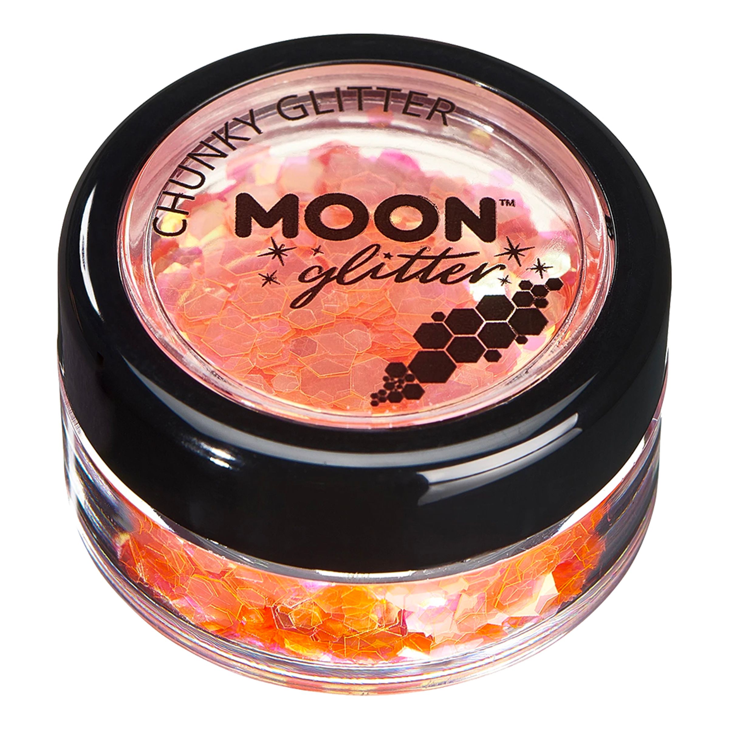 Läs mer om Moon Creations Iridescent Chunky Glitter - Orange