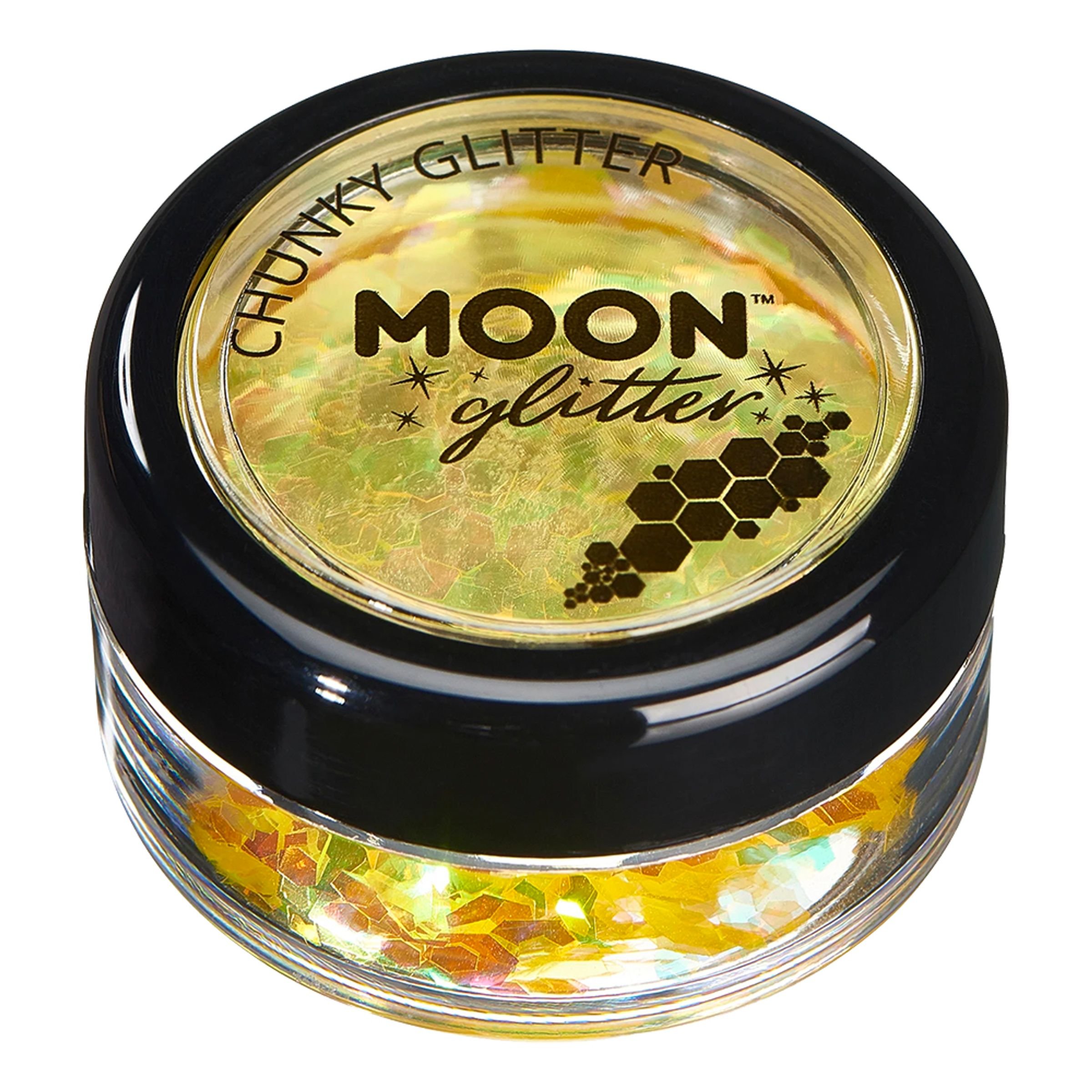 Läs mer om Moon Creations Iridescent Chunky Glitter - Gul