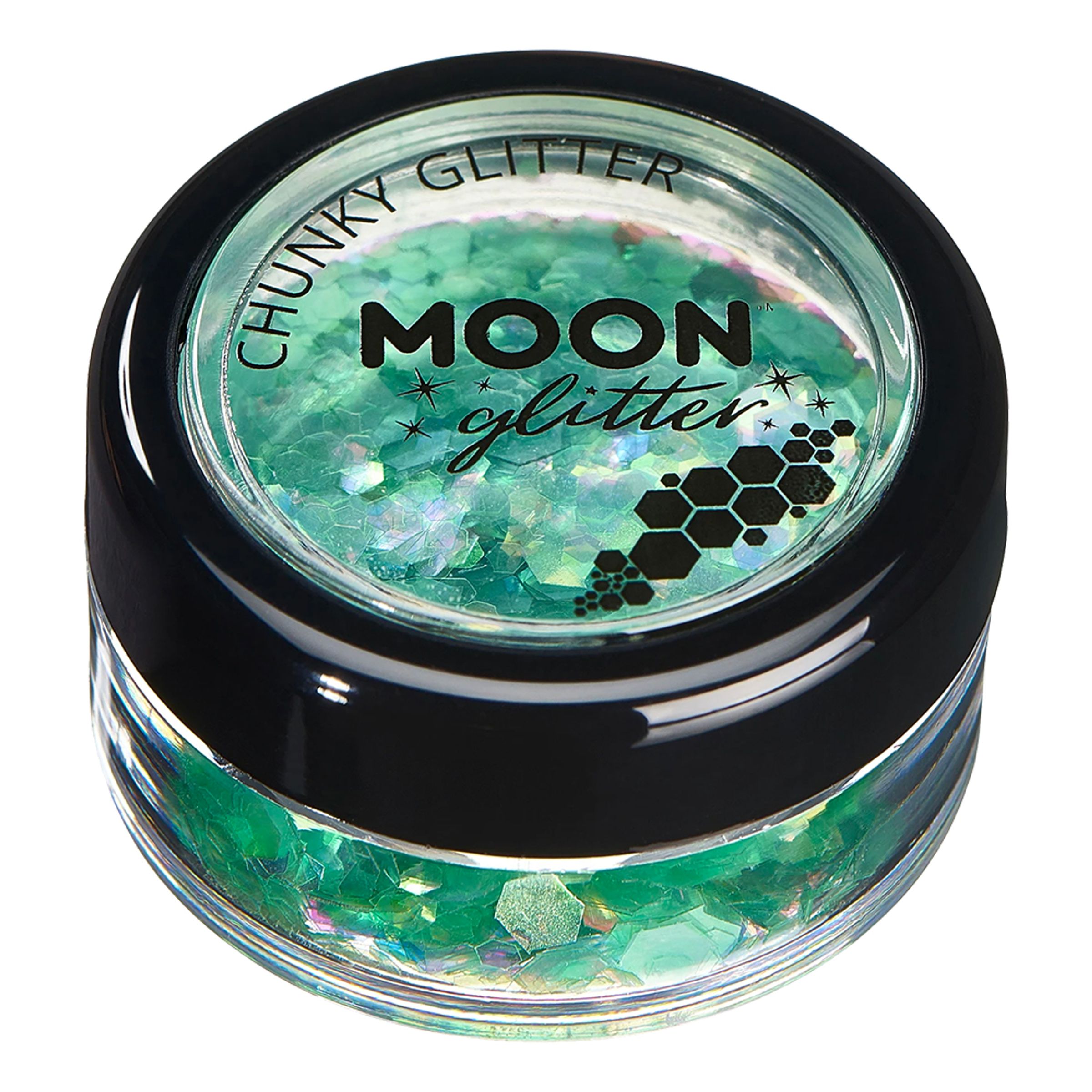 Läs mer om Moon Creations Iridescent Chunky Glitter - Grön