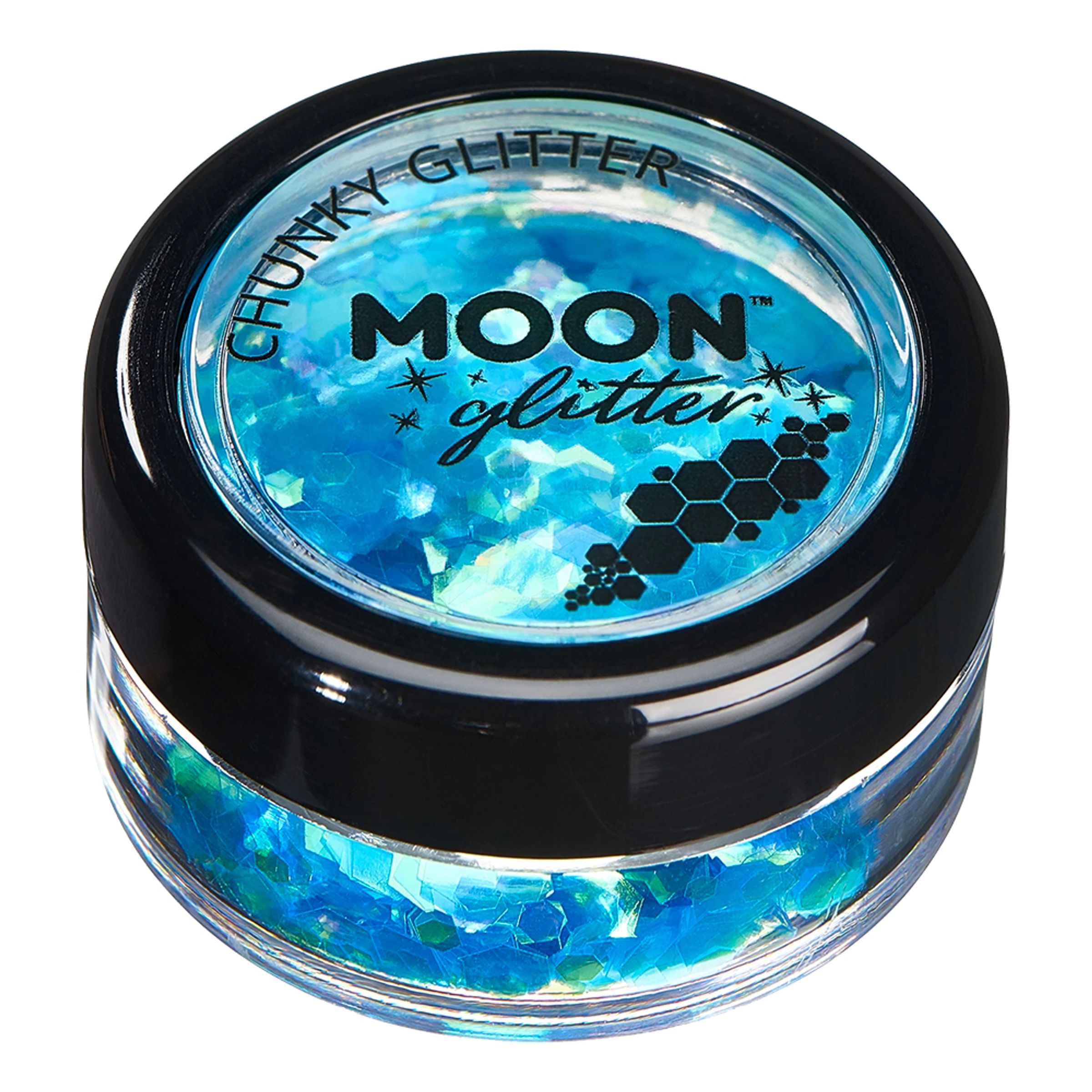 Läs mer om Moon Creations Iridescent Chunky Glitter - Blå