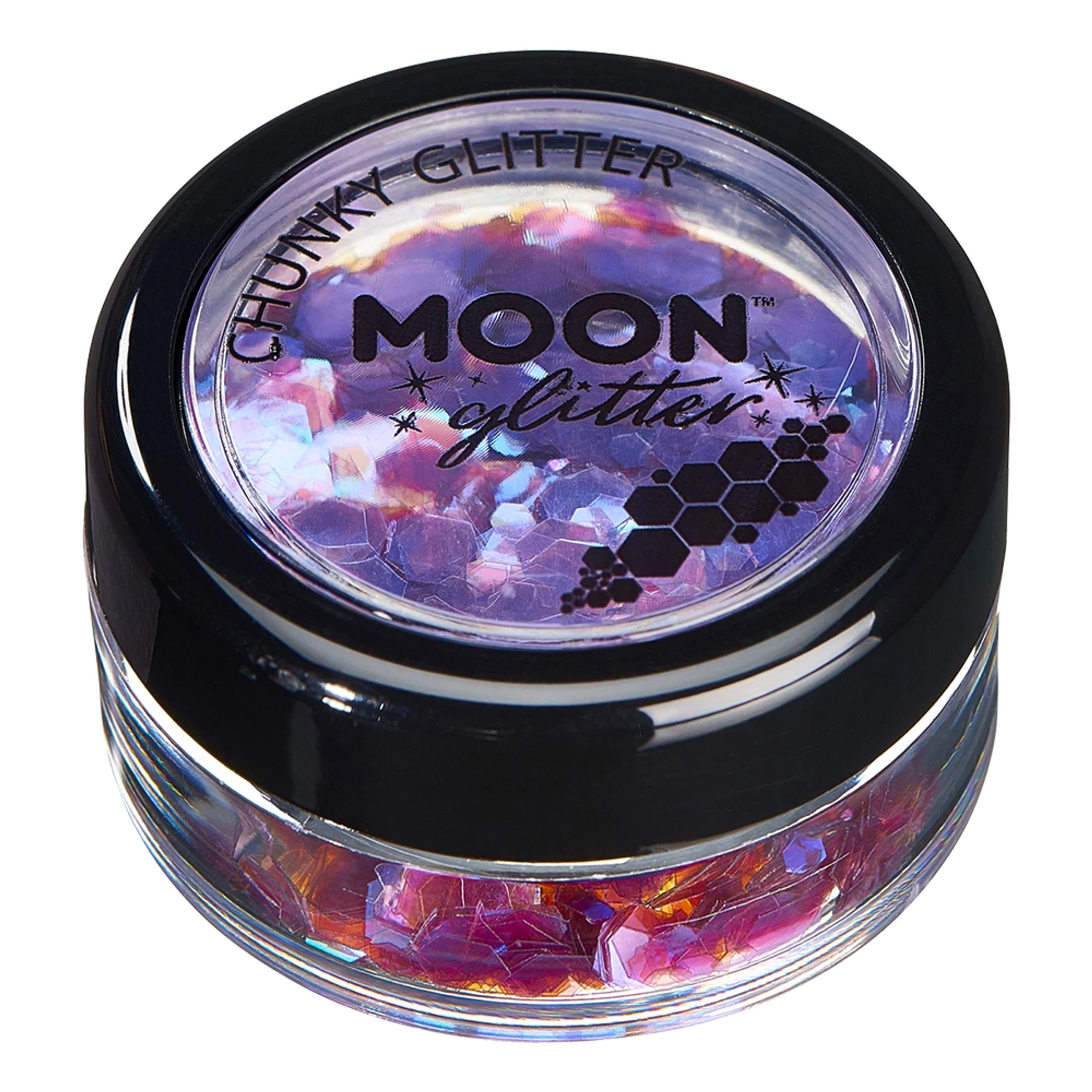 Läs mer om Moon Creations Iridescent Chunky Glitter - Lila