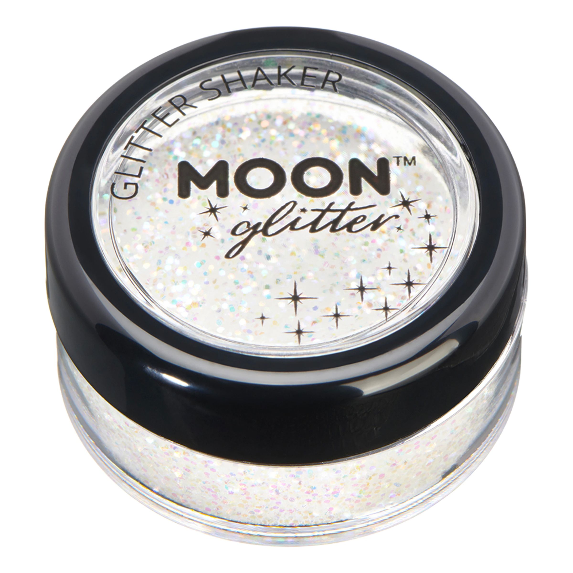 Läs mer om Moon Creations Iridescent Glitter Shakers - Vit