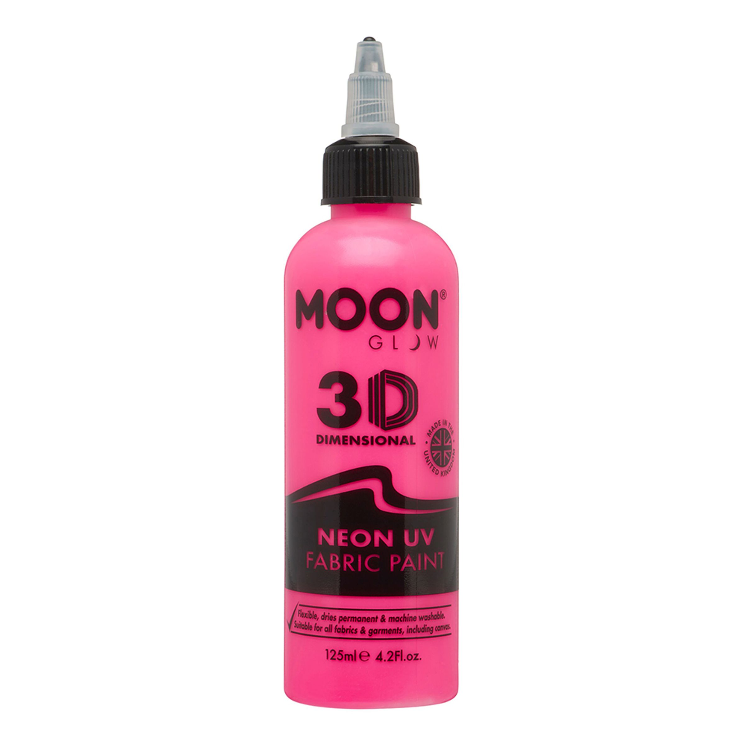 Läs mer om Moon Creations UV Neon Textilfärg - 125 ml Rosa