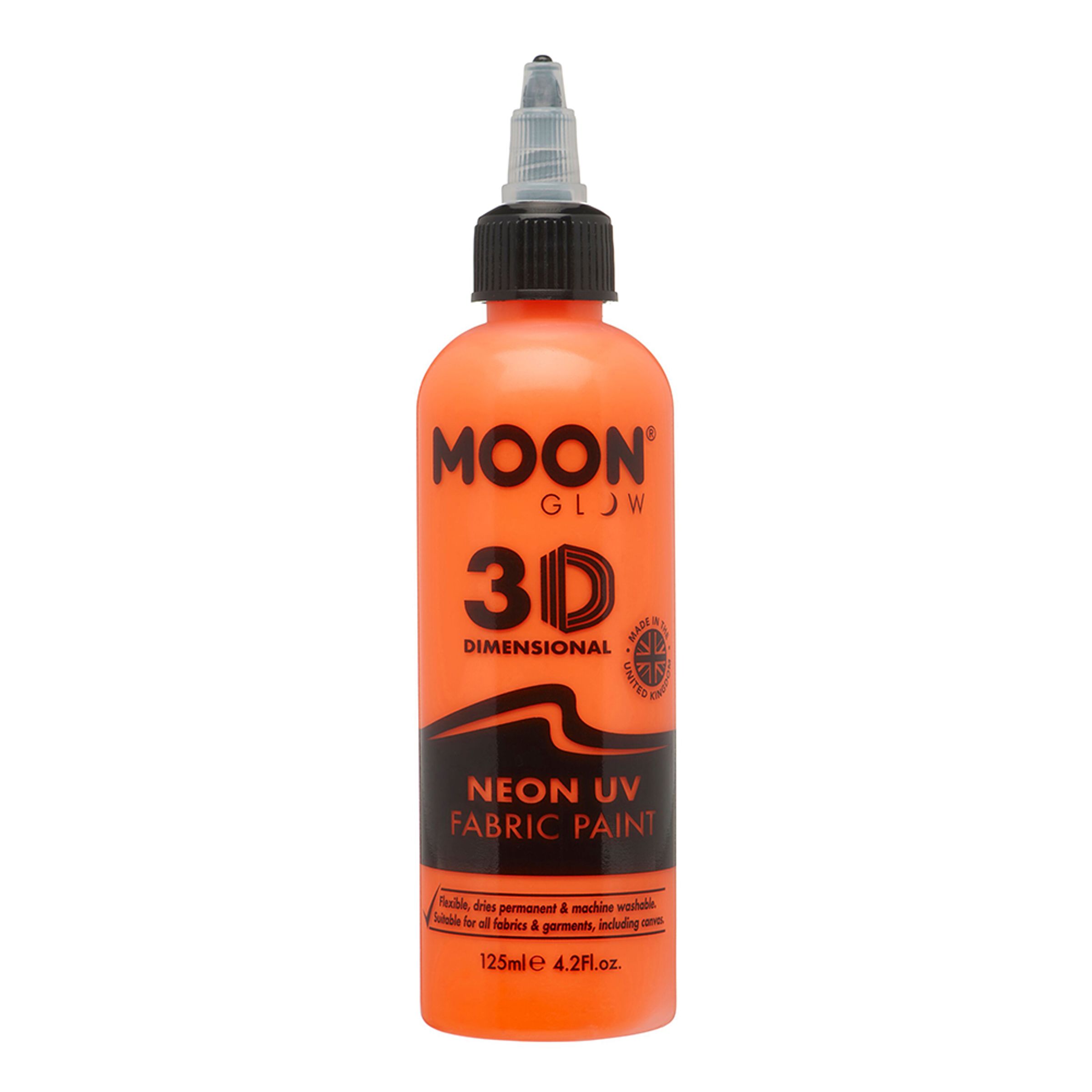 Läs mer om Moon Creations UV Neon Textilfärg - 125 ml Orange
