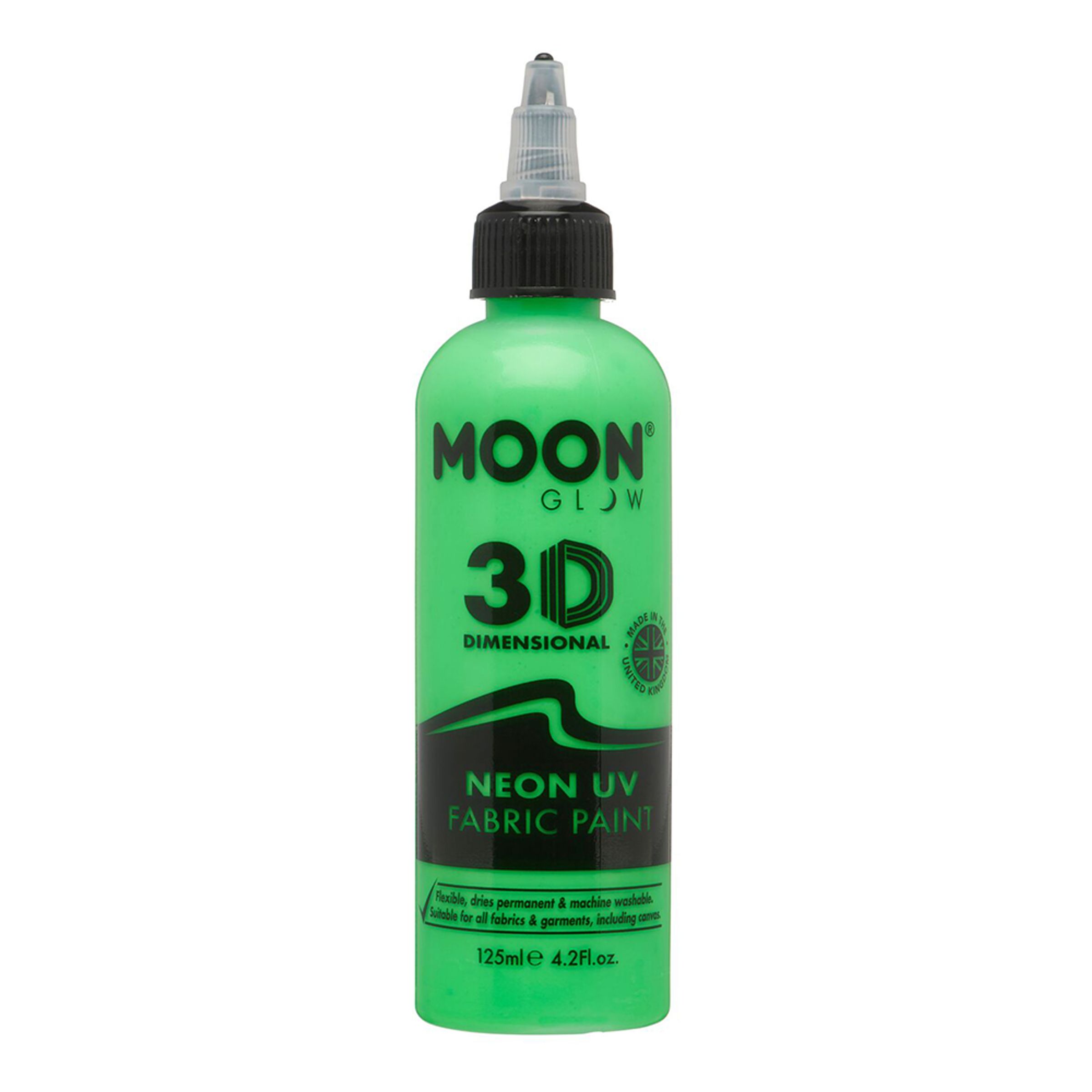Läs mer om Moon Creations UV Neon Textilfärg - 125 ml Grön