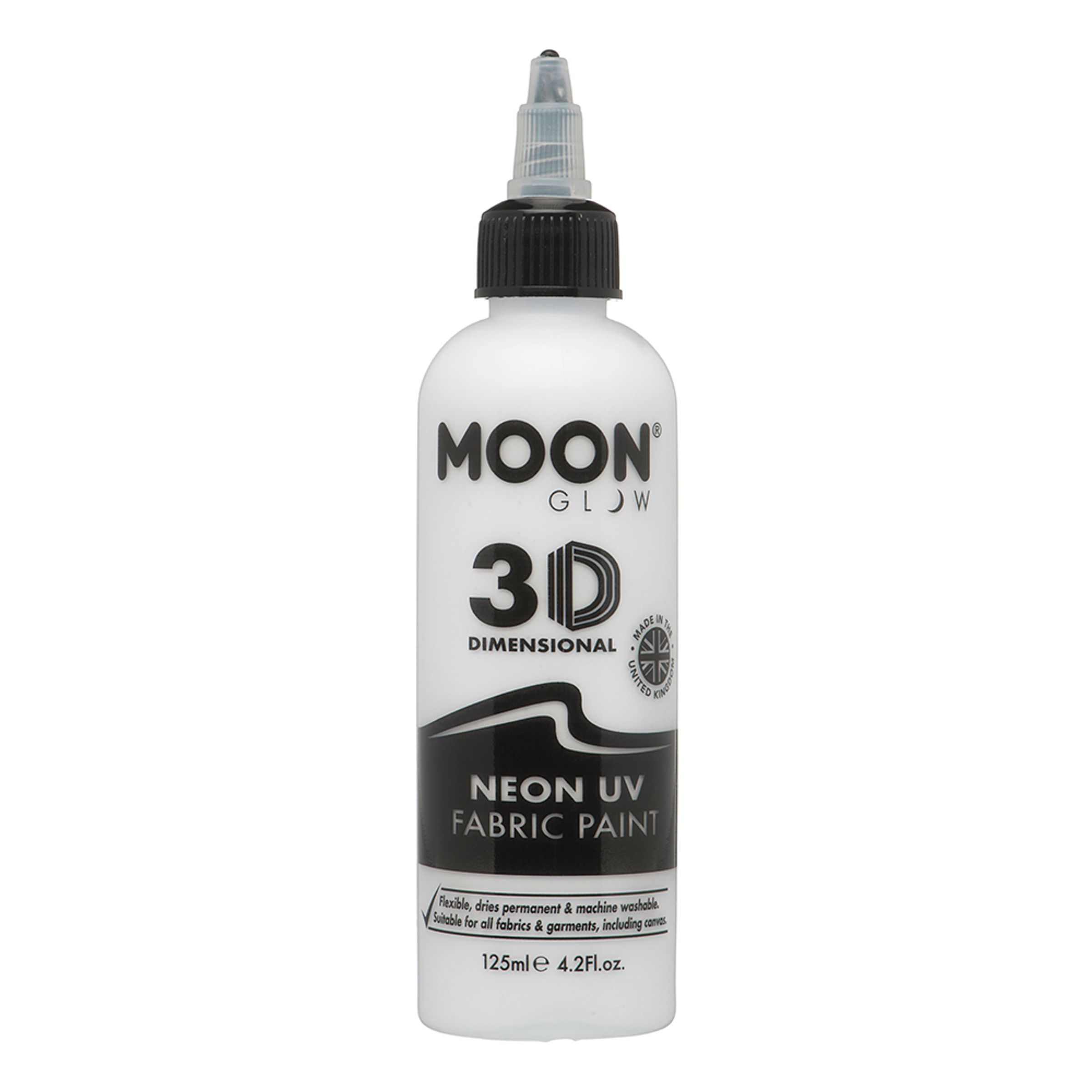 Läs mer om Moon Creations UV Neon Textilfärg - 125 ml Vit