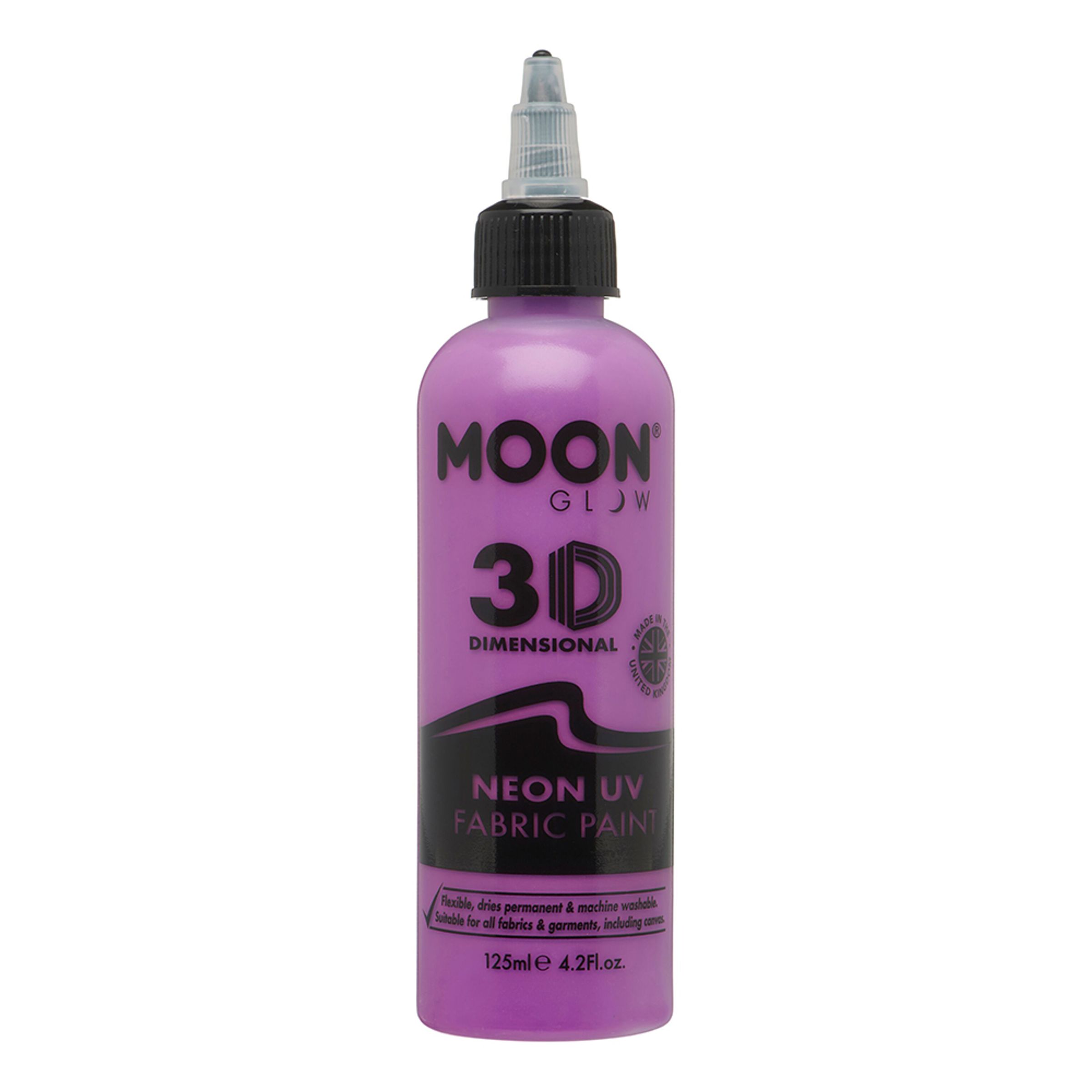 Läs mer om Moon Creations UV Neon Textilfärg - 125 ml Lila