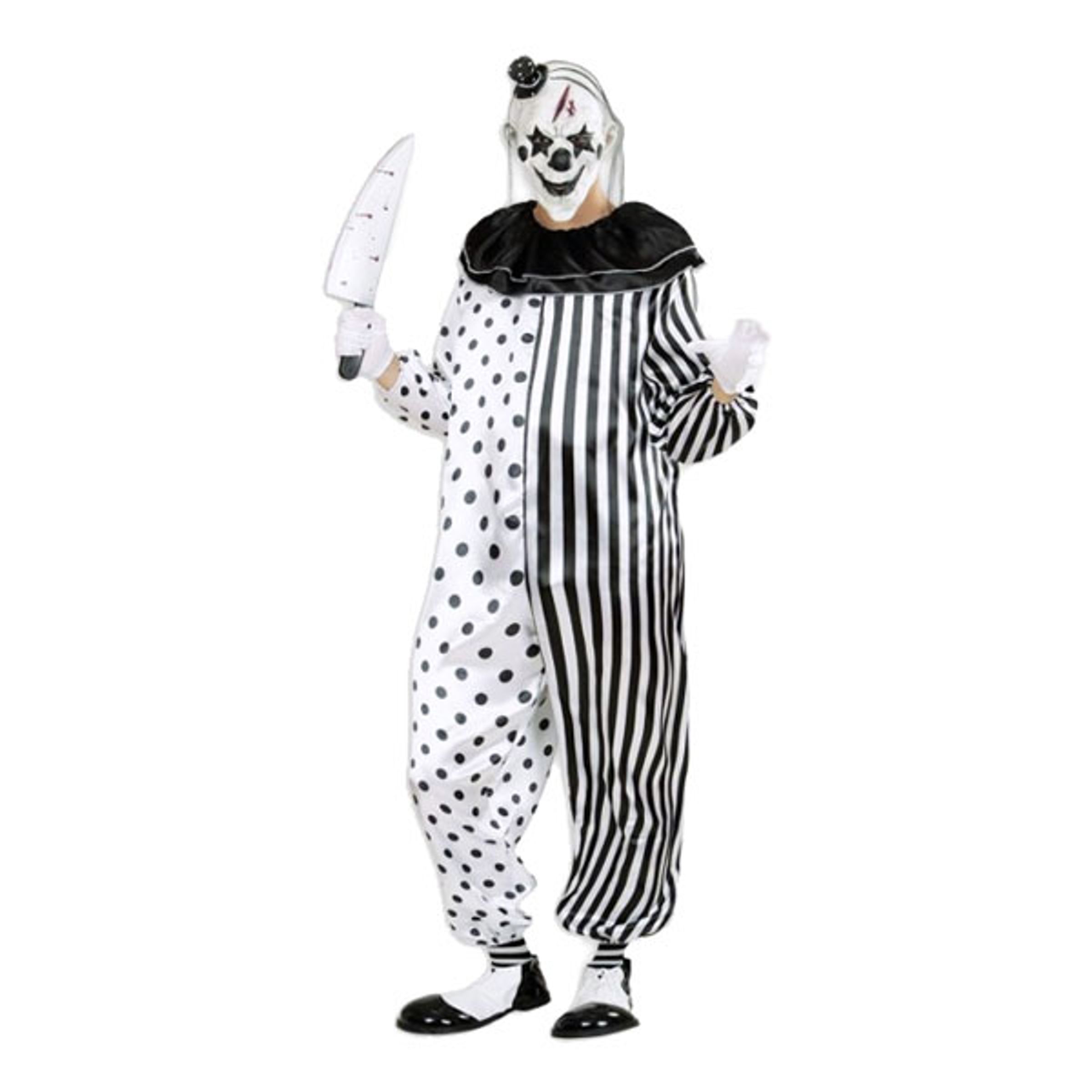 Läs mer om Mördar Pierrot Maskeraddräkt - X-Large