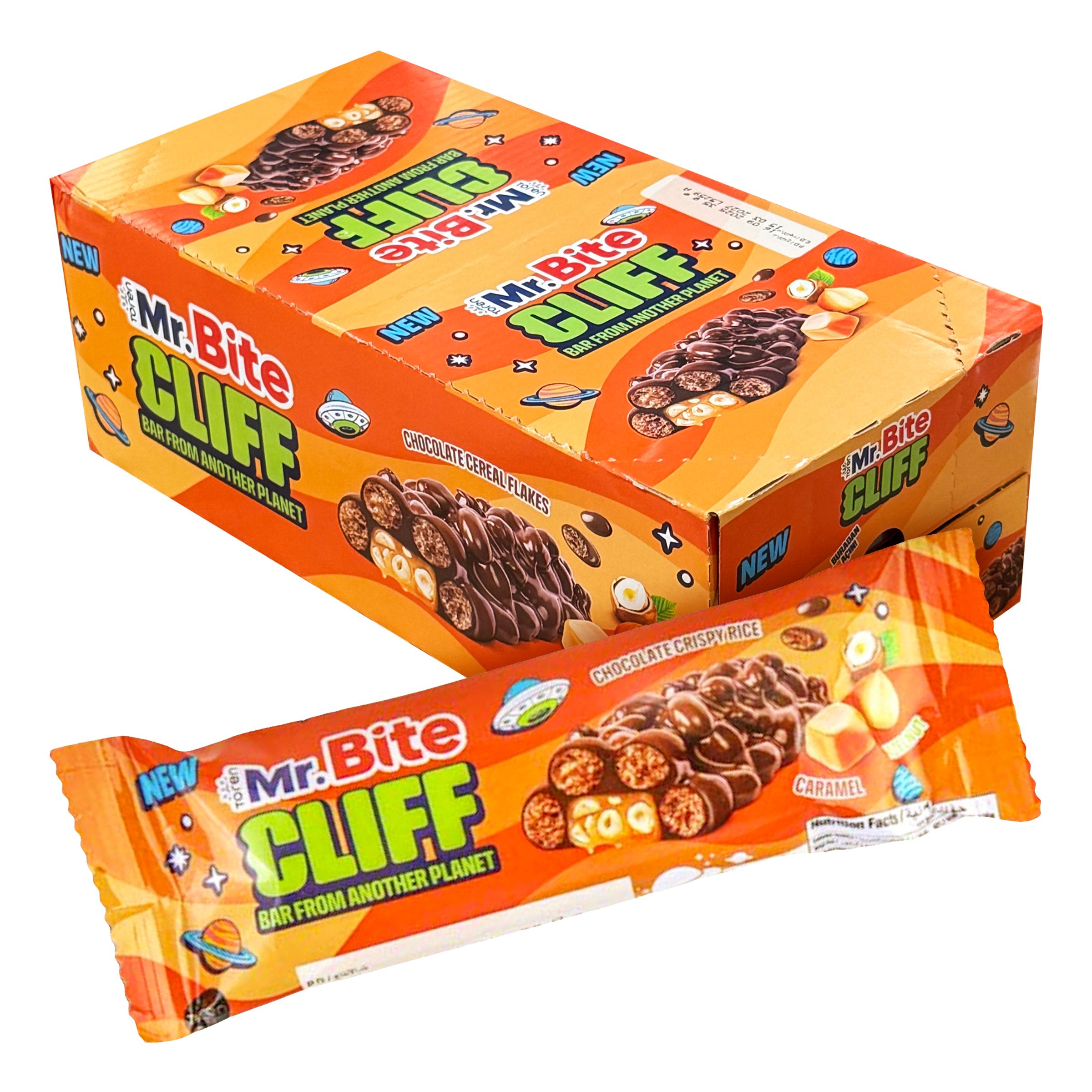 Mr. Bite Cliff Karamell/Hasselnöt Storpack - 24-pack | Hem - Godis & Läsk - Godis - Choklad | Pryloteket