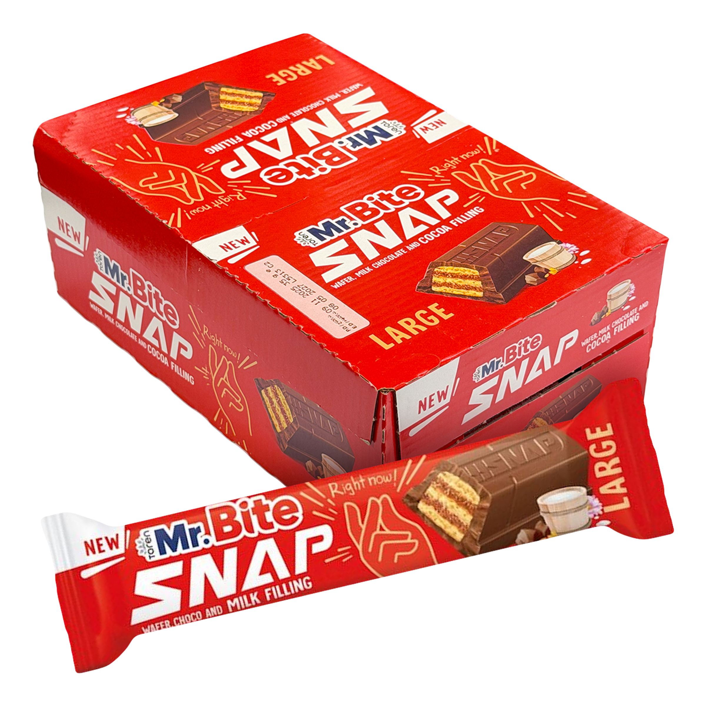 Mr. Bite Snap Mjölkchoklad Storpack - 24 x 35 g | Hem - Godis & Läsk - Godis - Choklad | Pryloteket