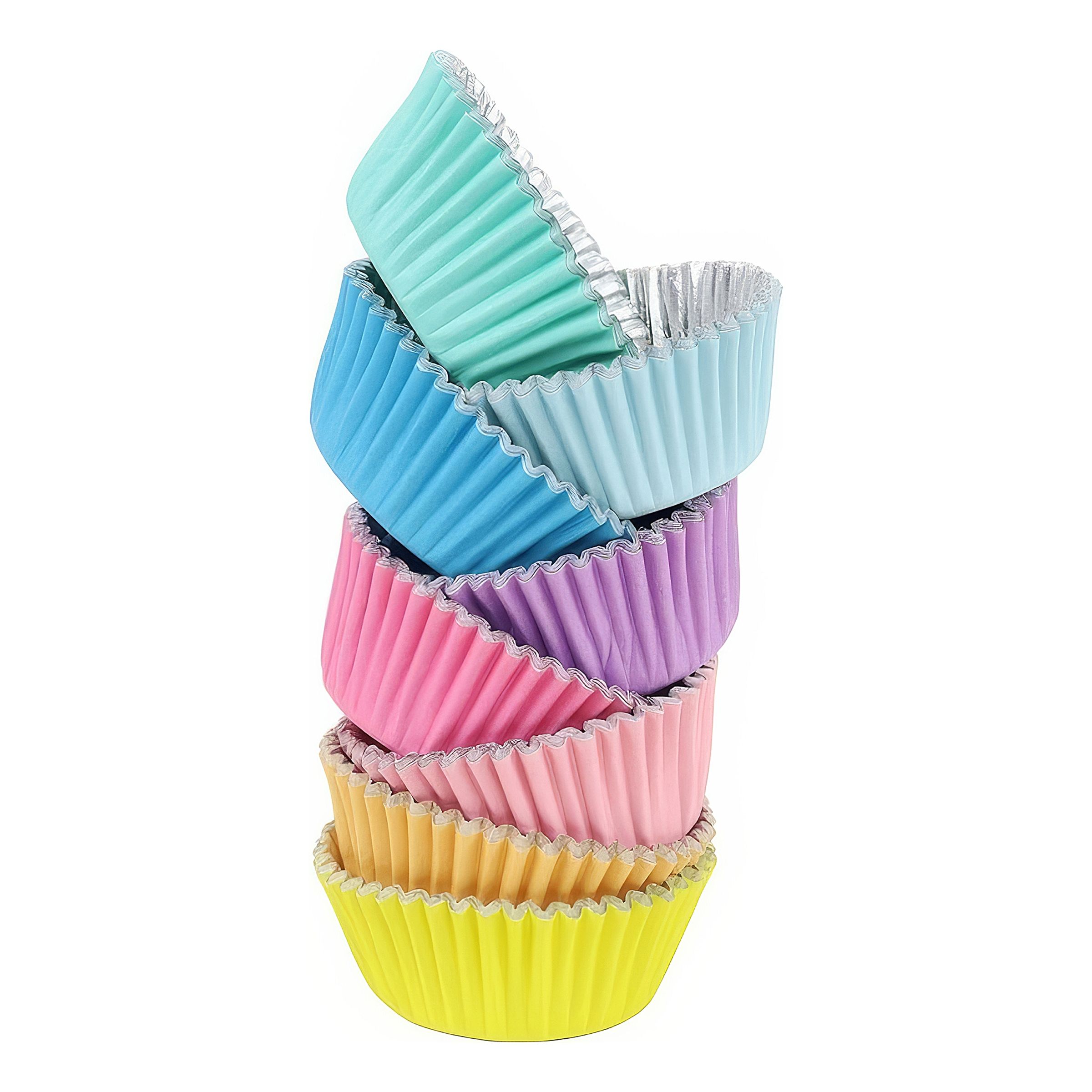 Muffinsformar Folierade Färgmix Pastell - 104-pack