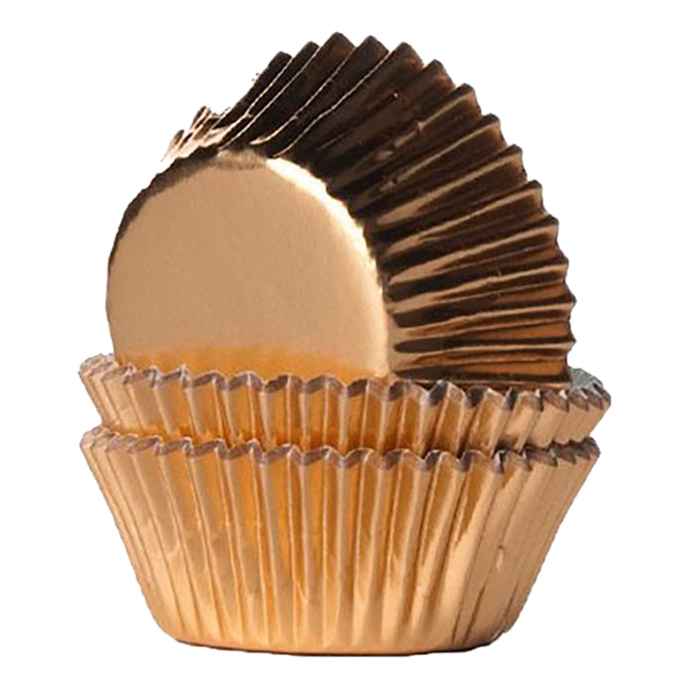Läs mer om Muffinsformar Mini Folie Guld - 36-pack