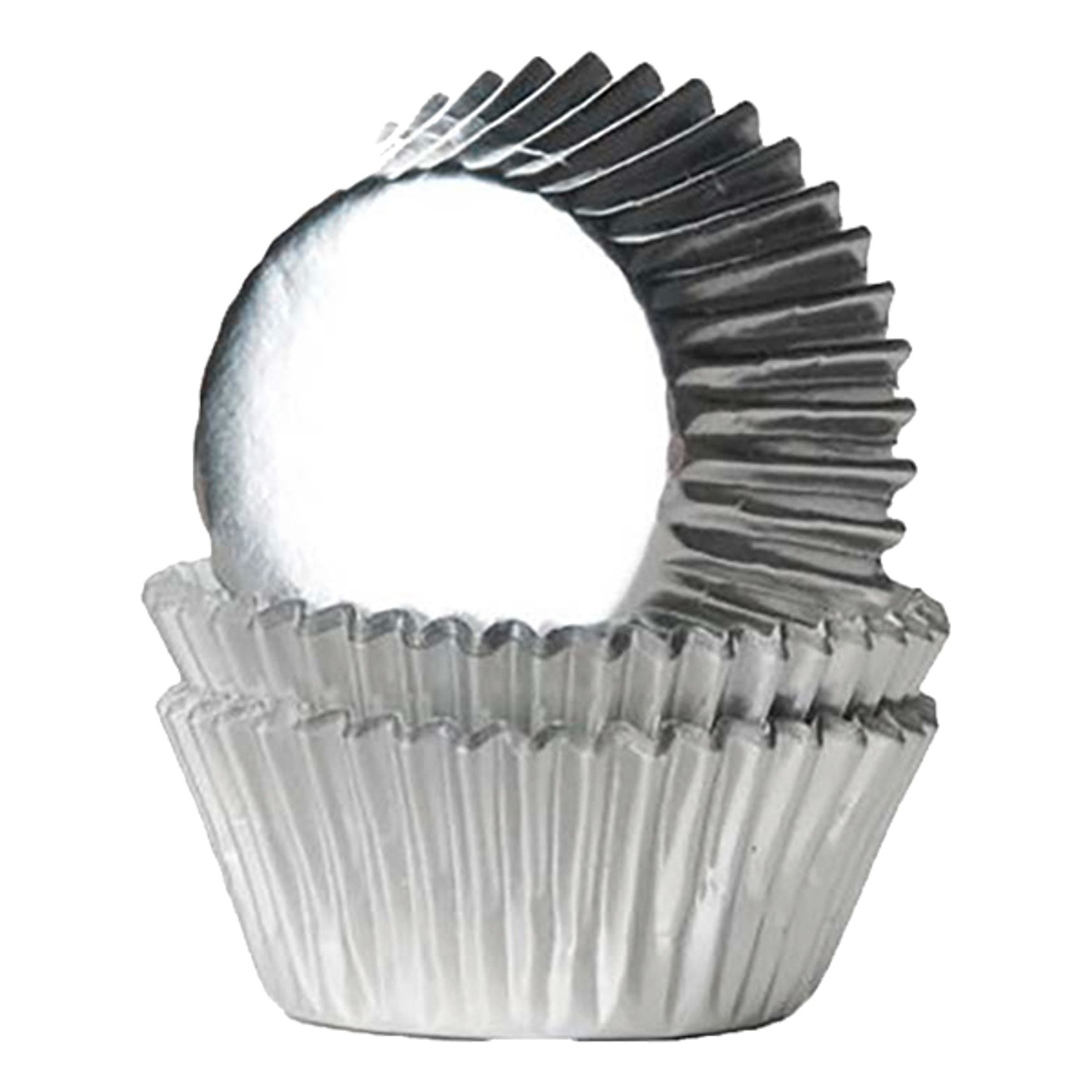 Läs mer om Muffinsformar Mini Folie Silver - 36-pack