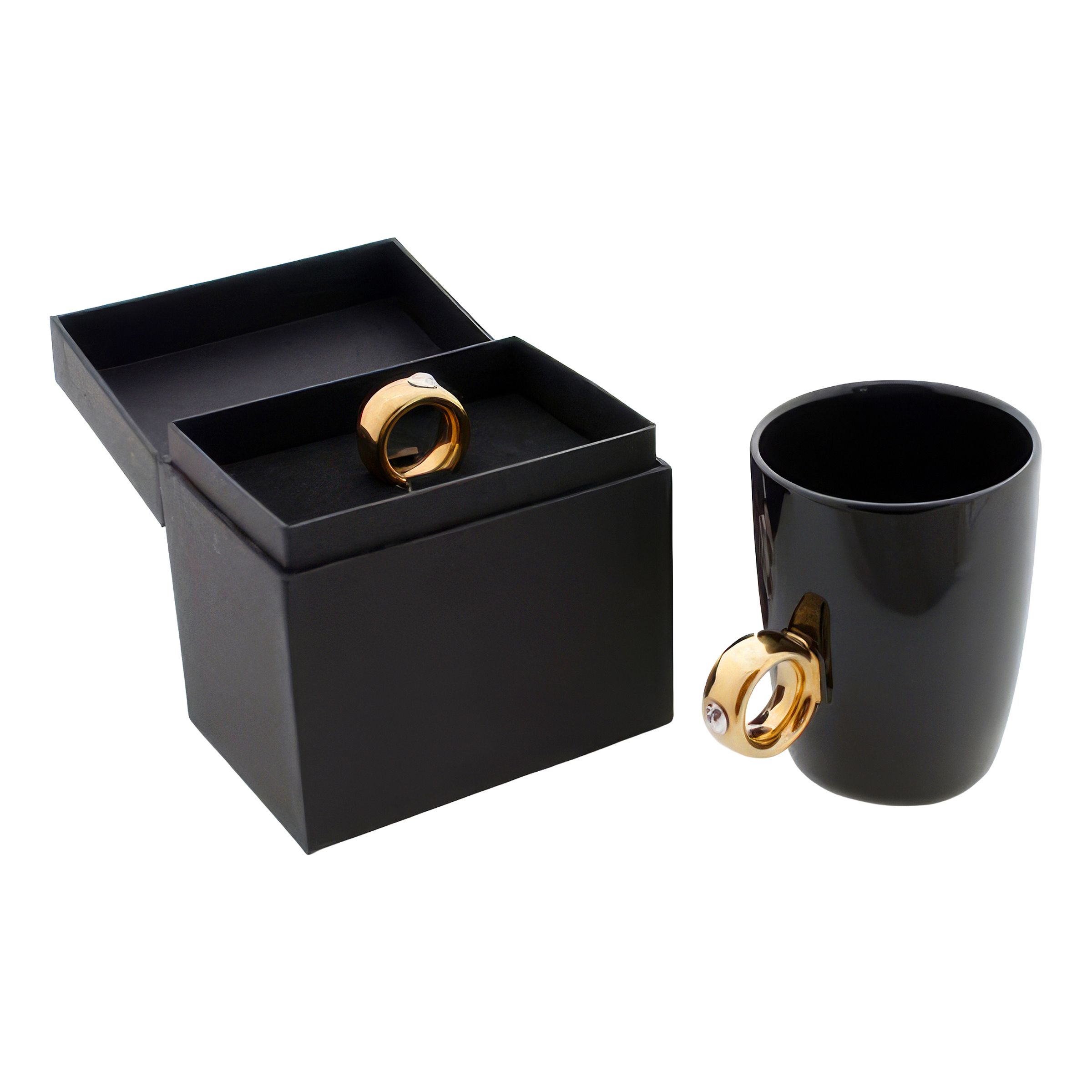 Mugg med Guldring | Hem - Roliga Prylar - Hem & Hushåll - Muggar | Party Outlet
