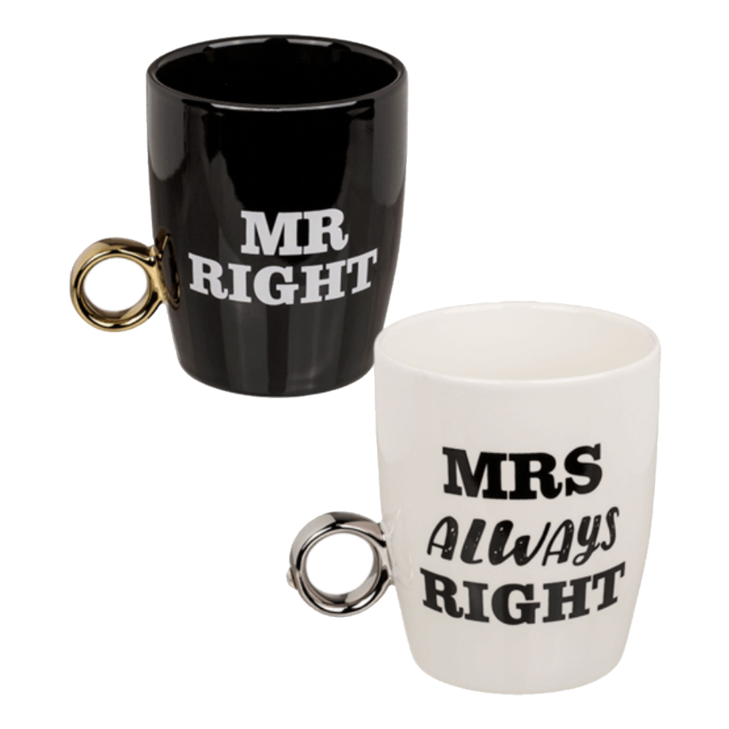 Läs mer om Mugg Mr Right & Mrs Always Right - 2-pack