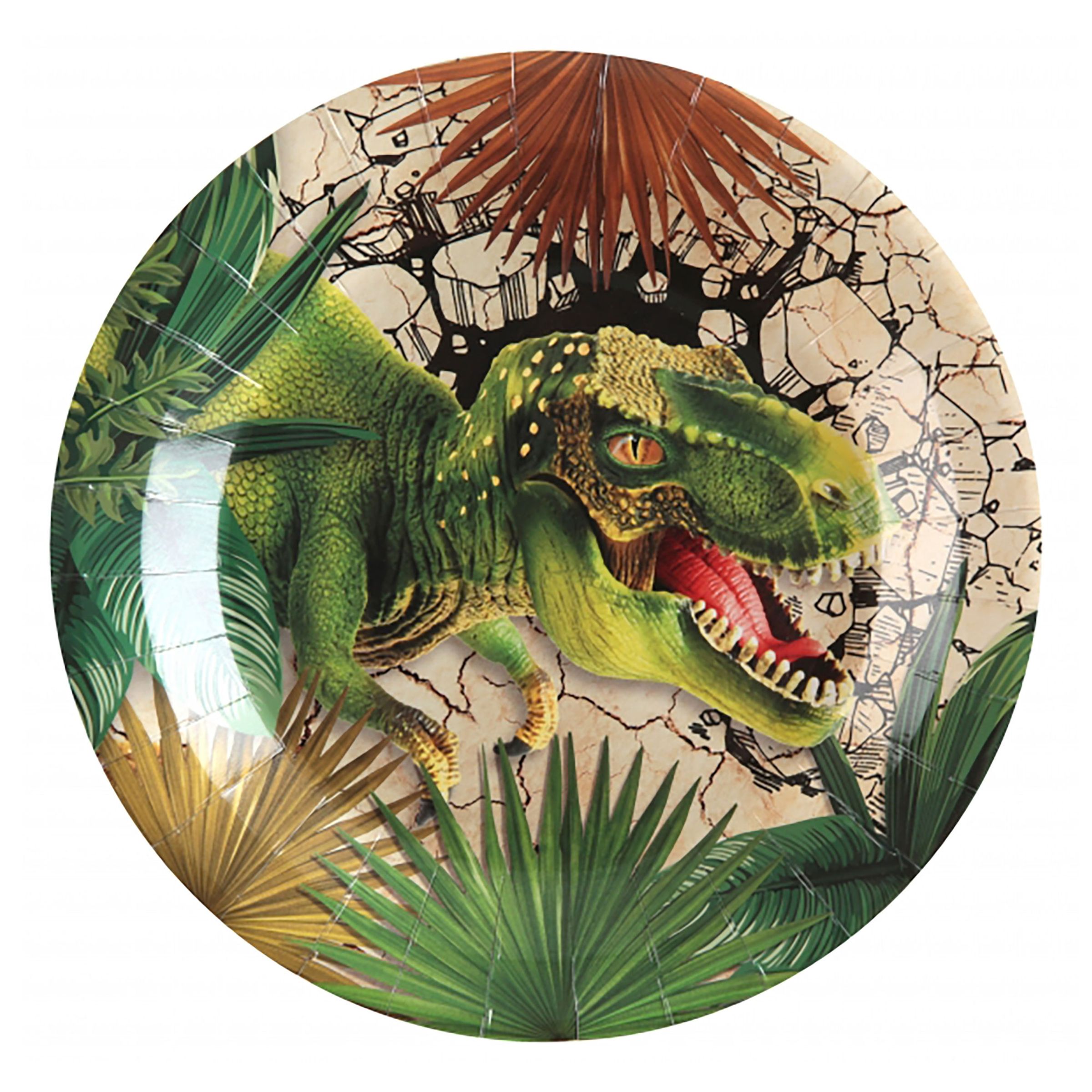 Papperstallrikar Dinosaurier Flerfärgad - 10-pack