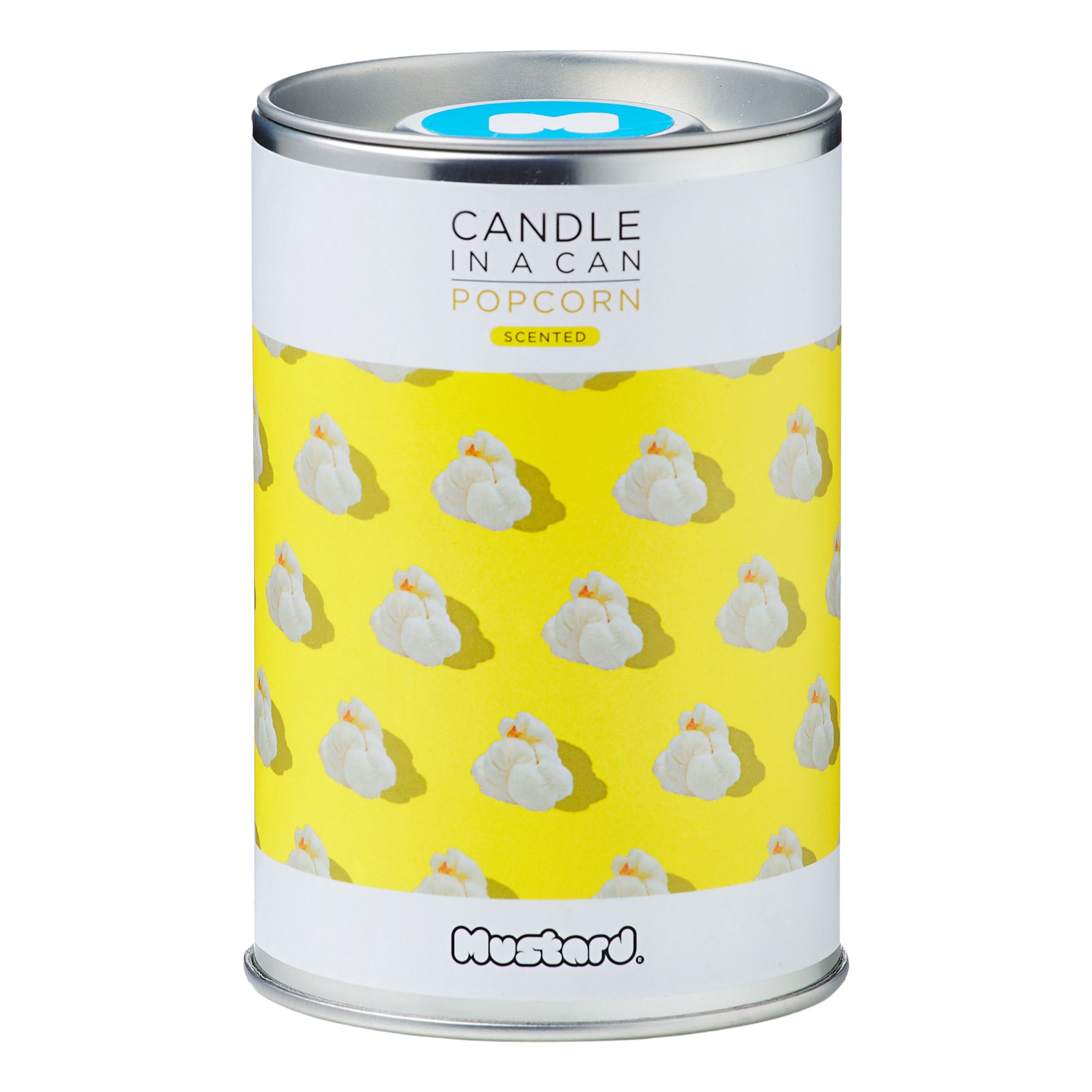 Mustard Candle In A Can Popcorn | Hem - Festartiklar - Festdekoration - Ljus | Party Outlet