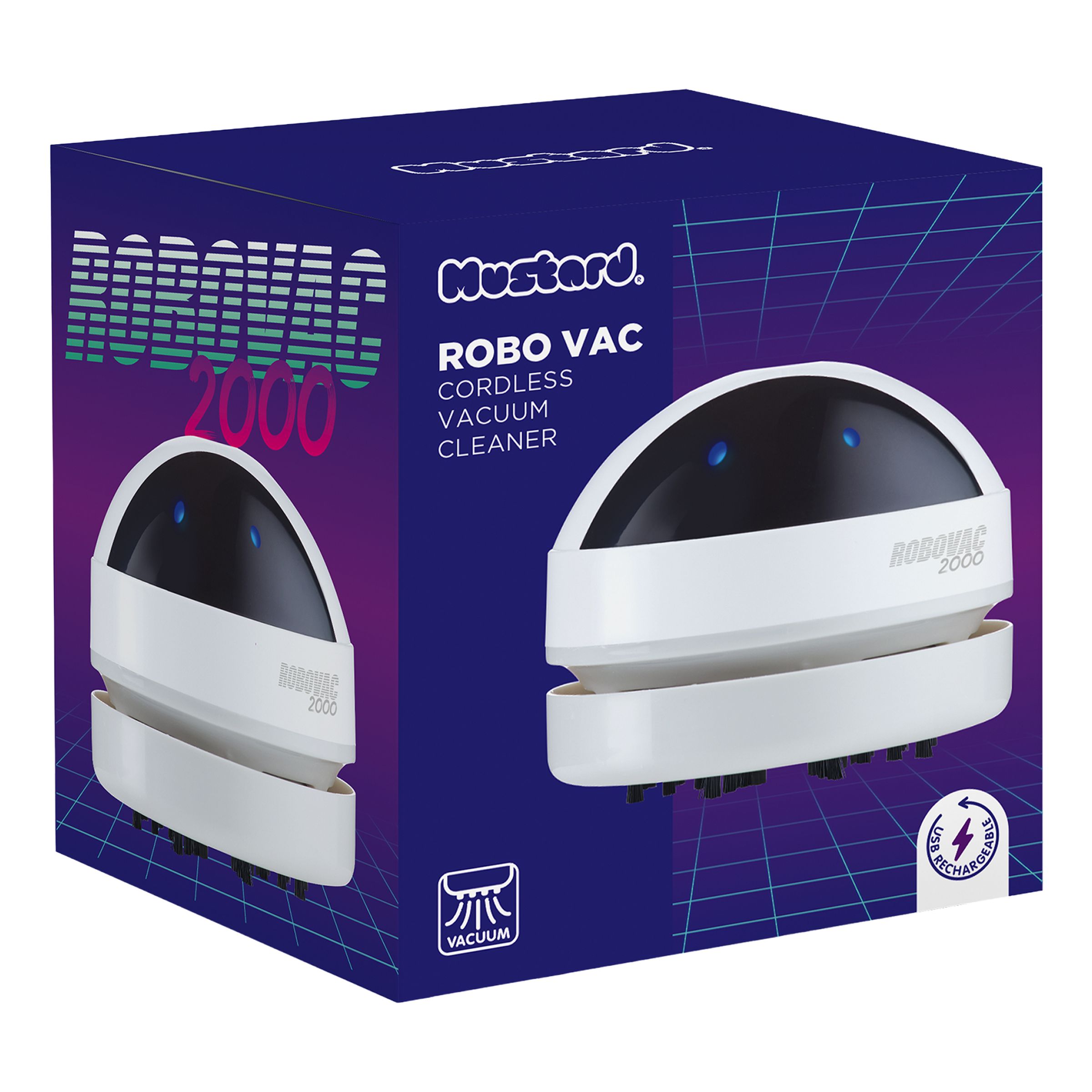 Mustard Robo Vac Sladdlös Minidammsugare | Hem - Roliga Prylar - Hem & Hushåll - På Skrivbordet | Party Outlet