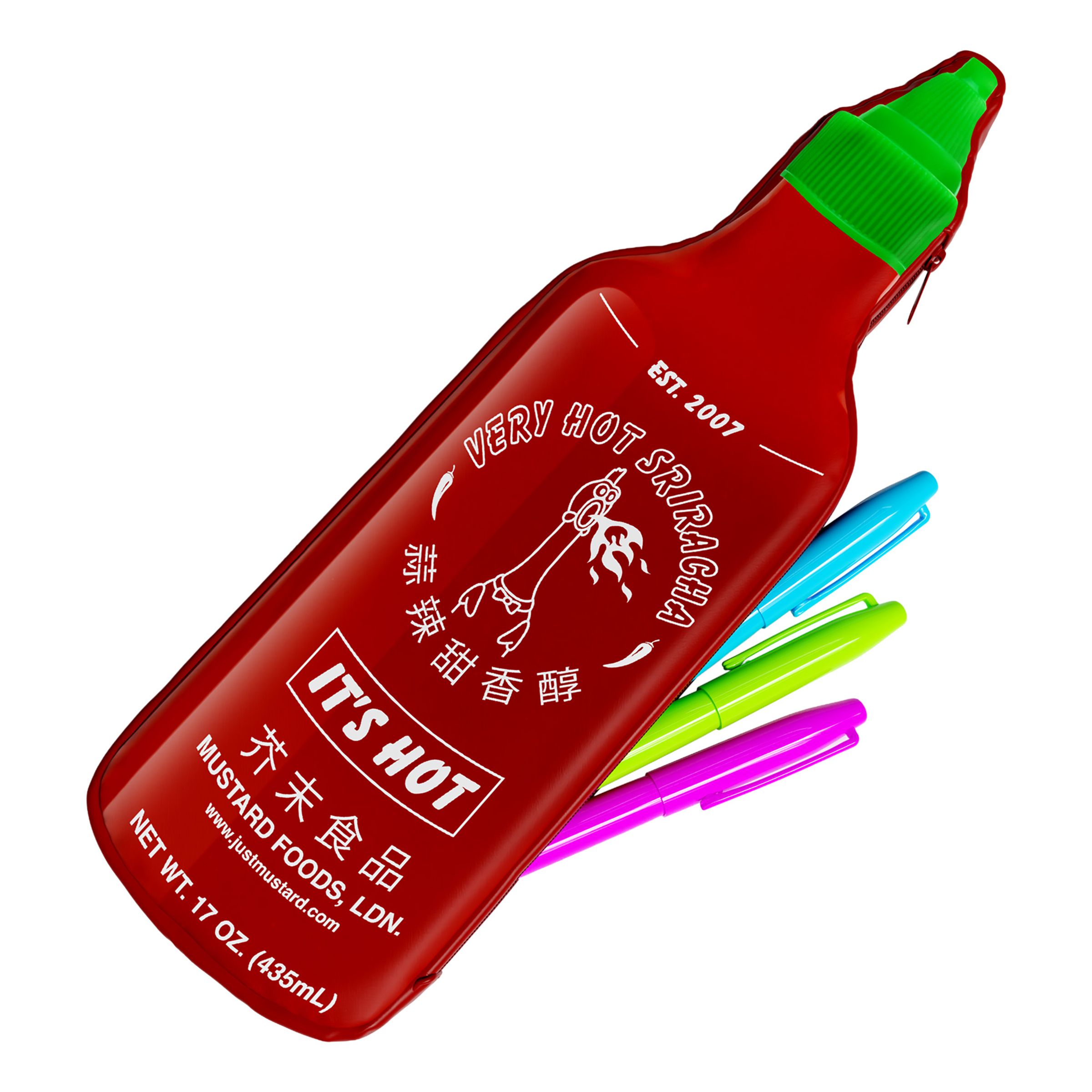 Mustard Sriracha Pennfodral | Hem - Roliga Prylar - Hem & Hushåll - På Skrivbordet | Pryloteket