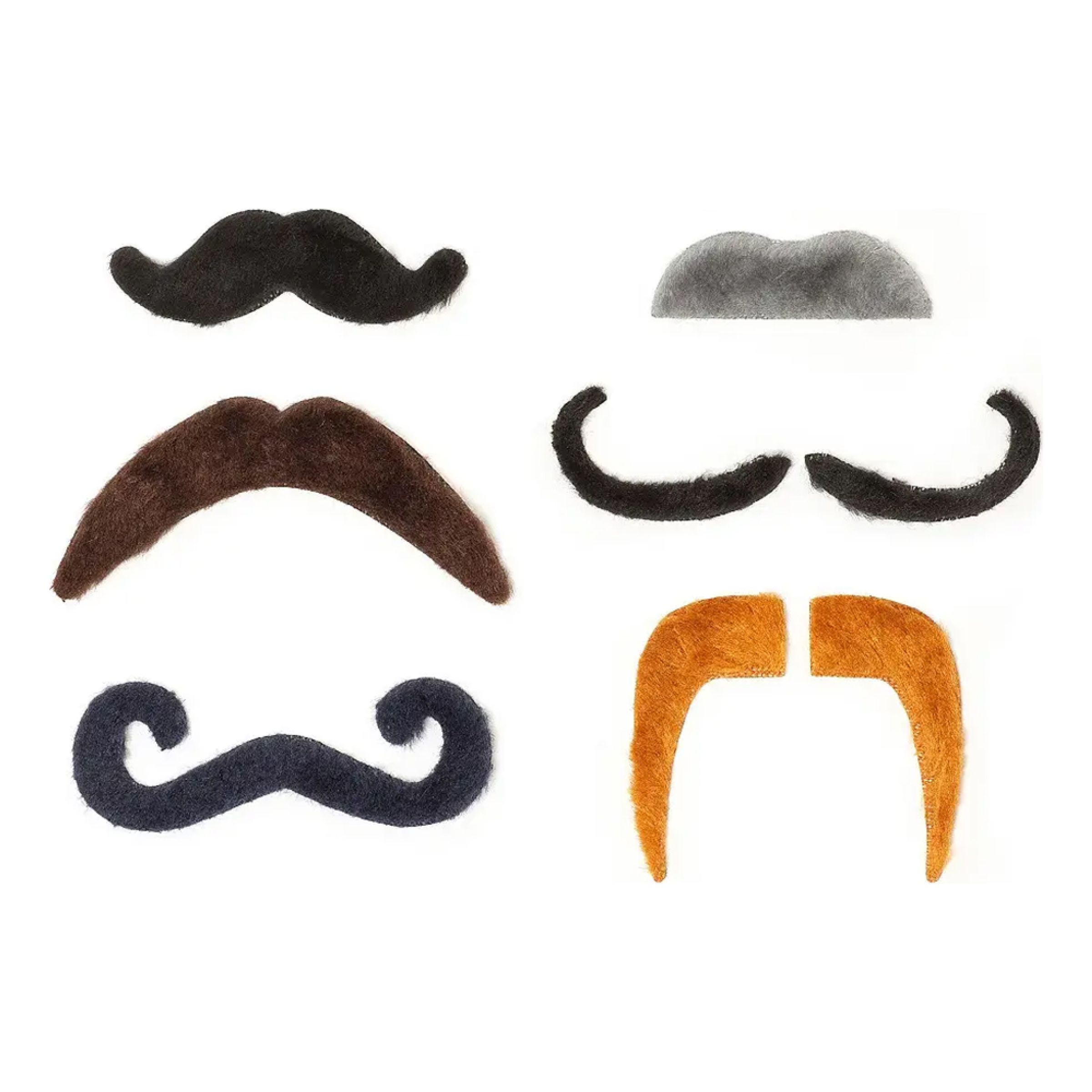 Mustascher Mix Set | Hem - Maskerad - Tillbehör - Skägg & Mustascher | Party Outlet