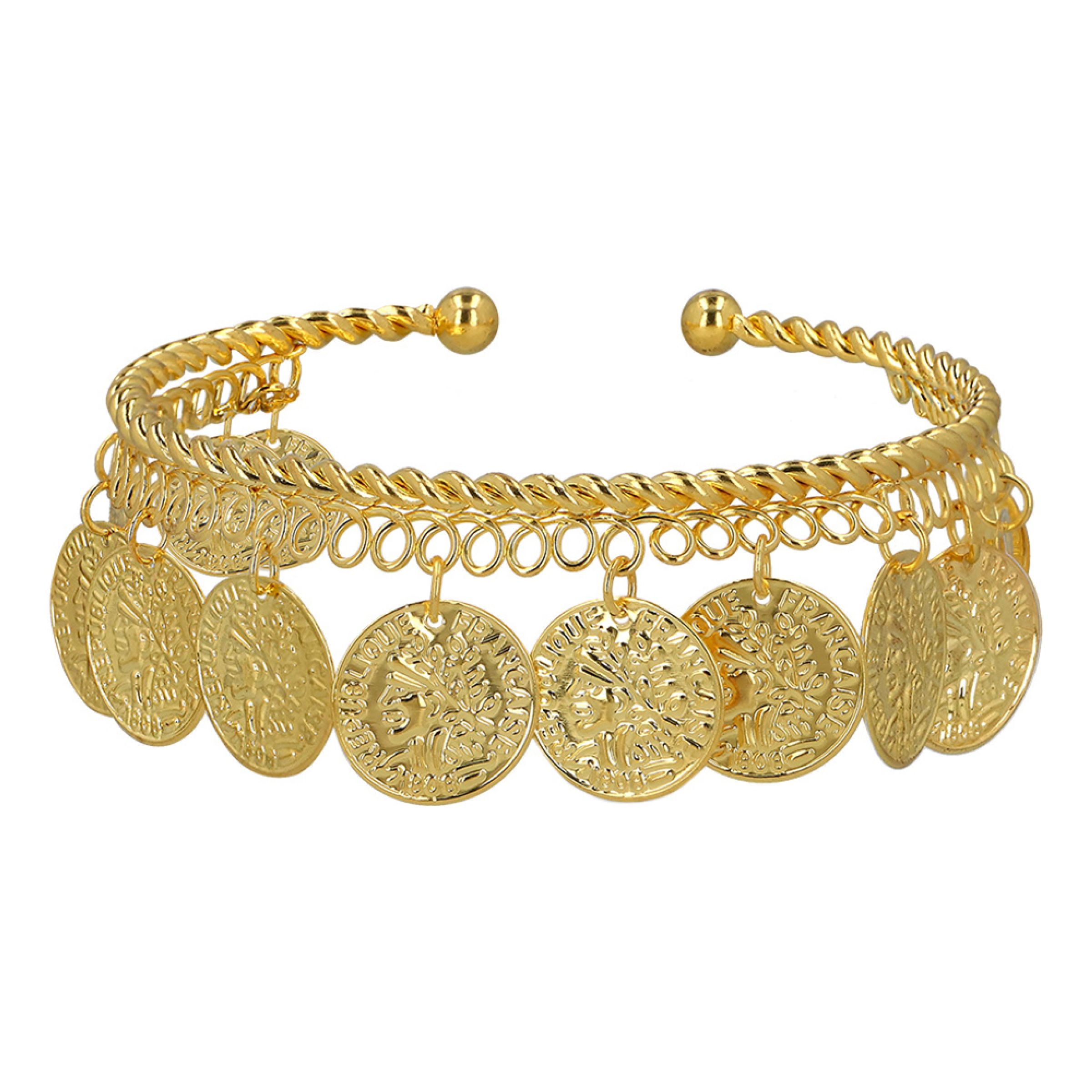 Myntarmband Guld Orientaliskt - One size | Hem - Maskerad - Tillbehör - Maskeradsmycken | Pryloteket
