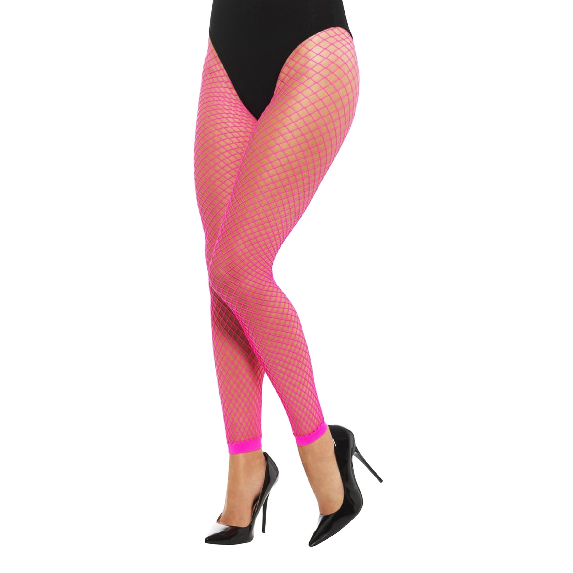 Nätleggings Neonrosa - One size