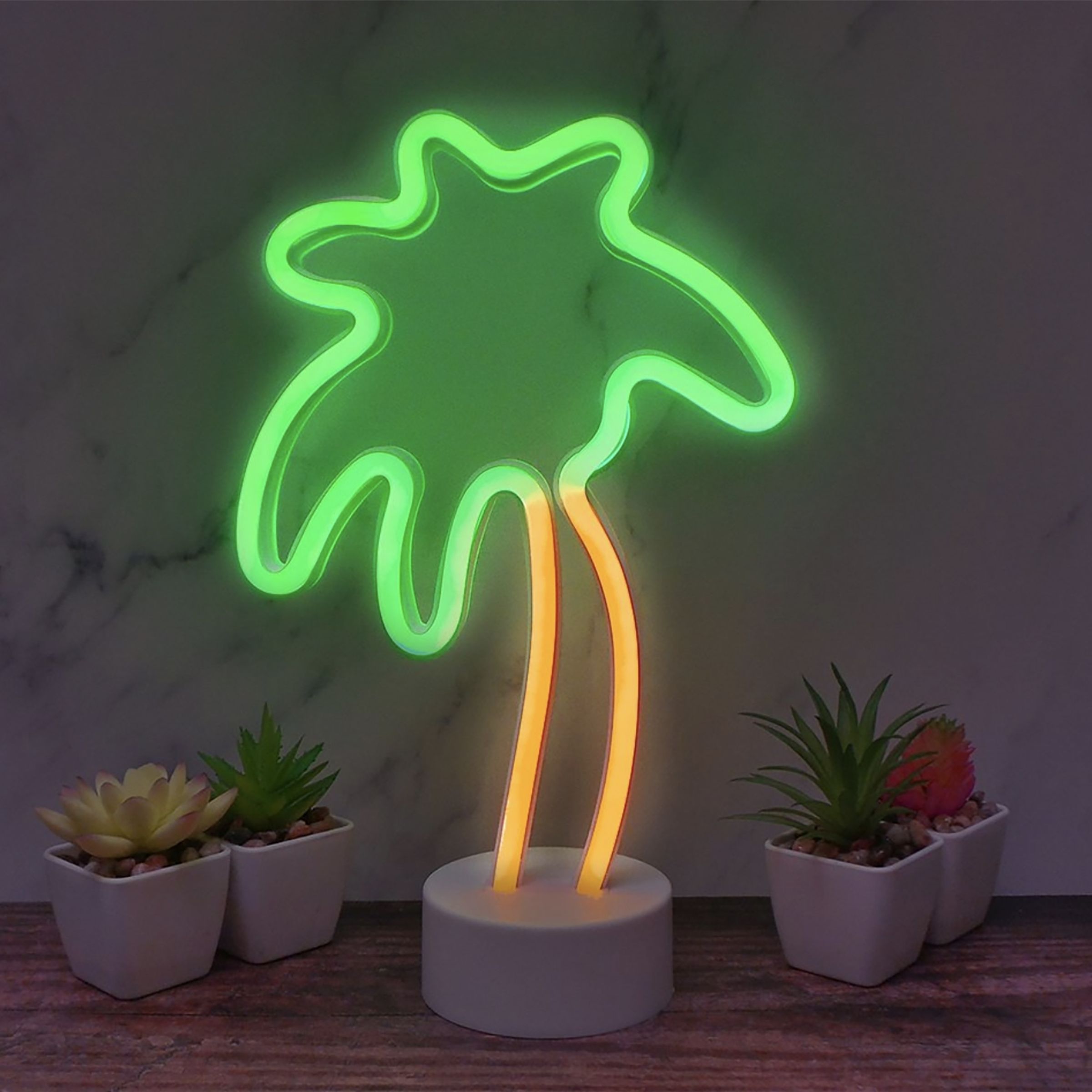 Neon Vägglampa Palmträd