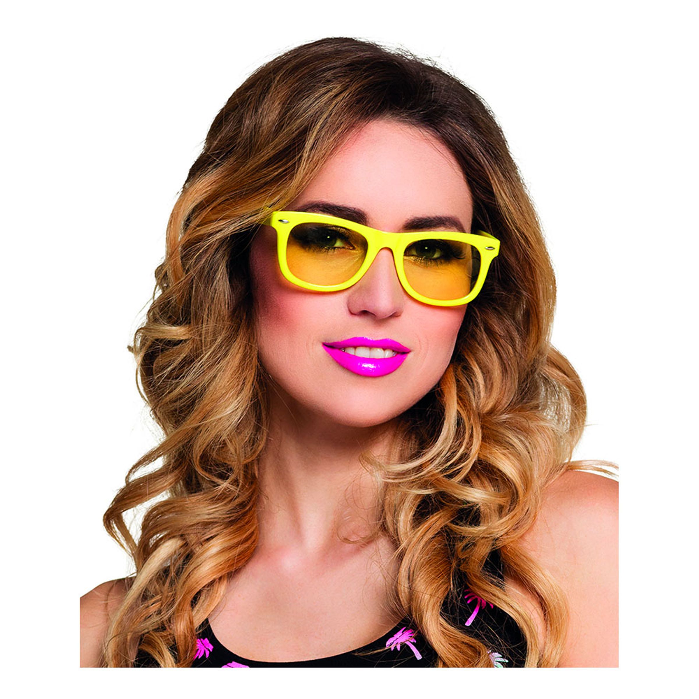 Läs mer om Neonfärgade Glasögon - Gul