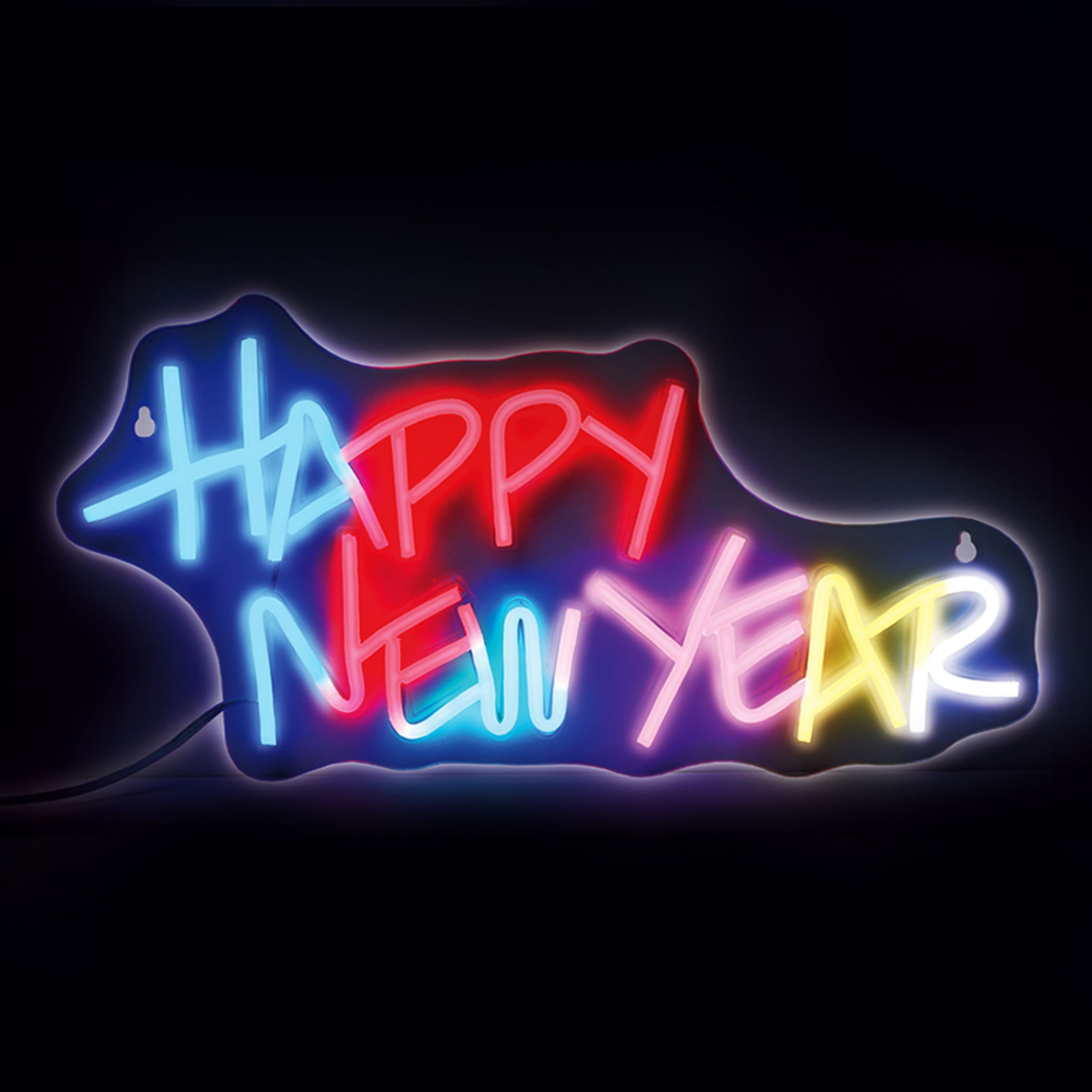 Neonskylt Happy New Year RGB | Hem - Bartillbehör - Barinredning - Neonskyltar | Party Outlet